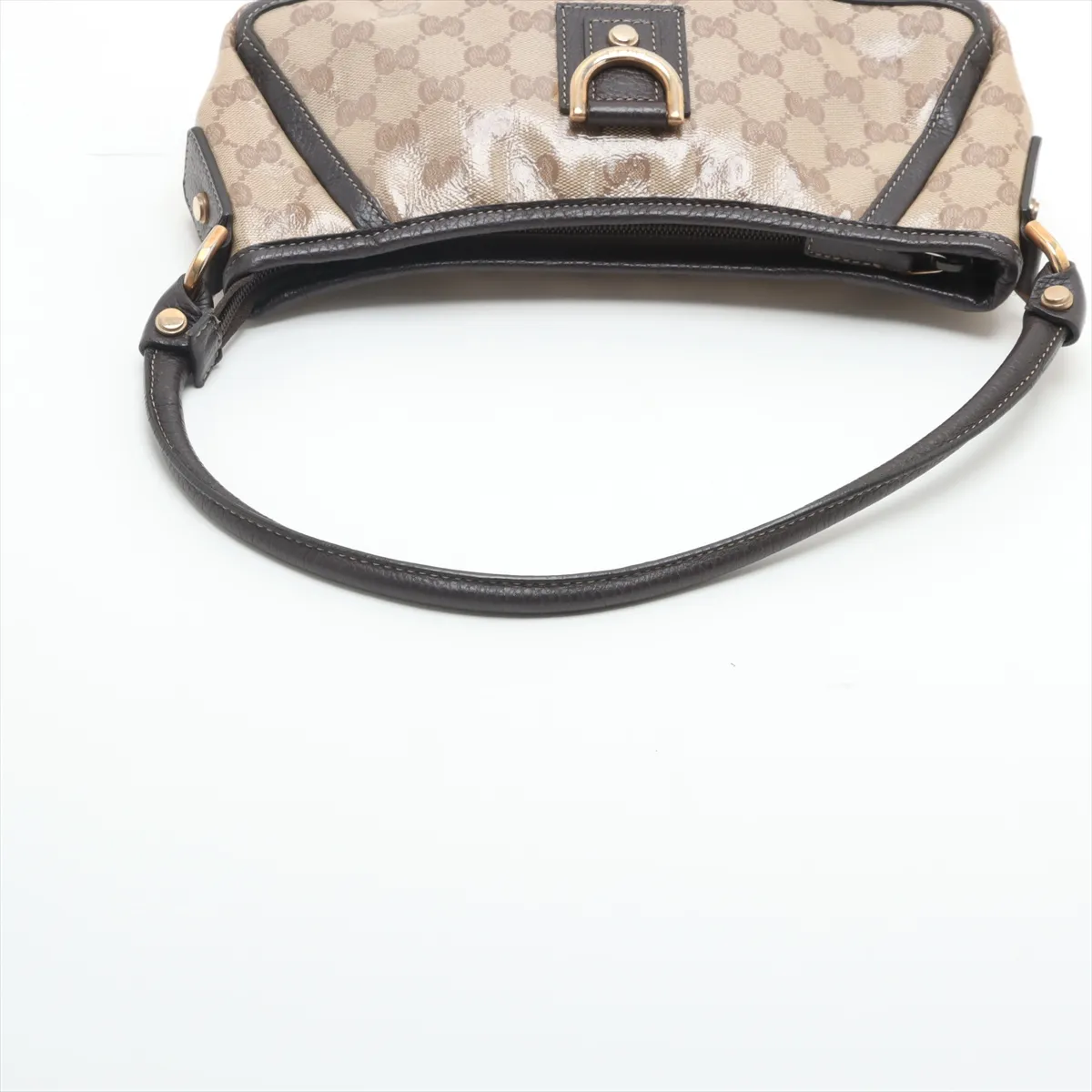 GG Supreme PVC x Leather Shoulder Bag Beige x Brown 293583 Outlet Mark — view 5