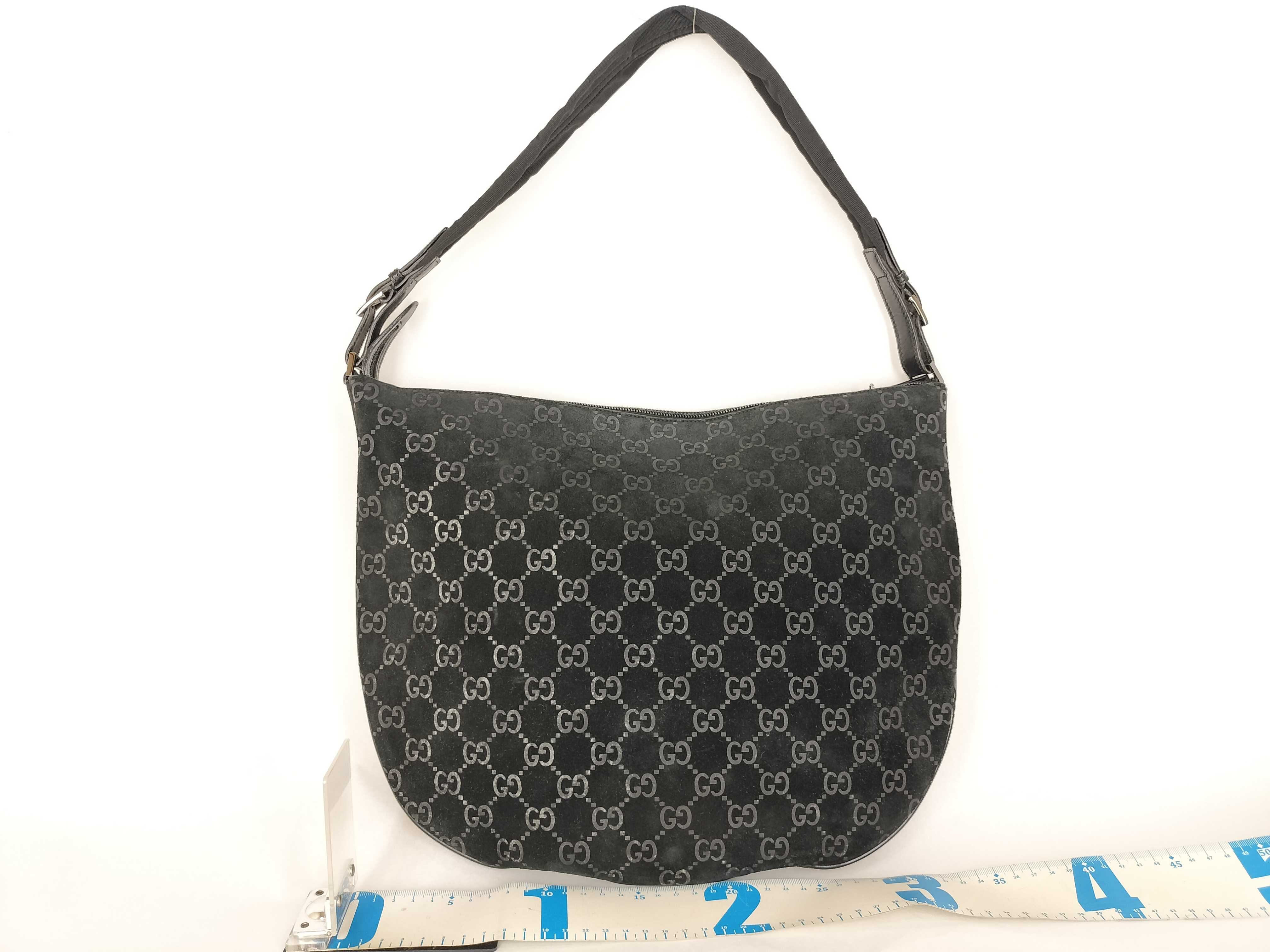 GG Canvas Suede Shoulder Bag — view 2
