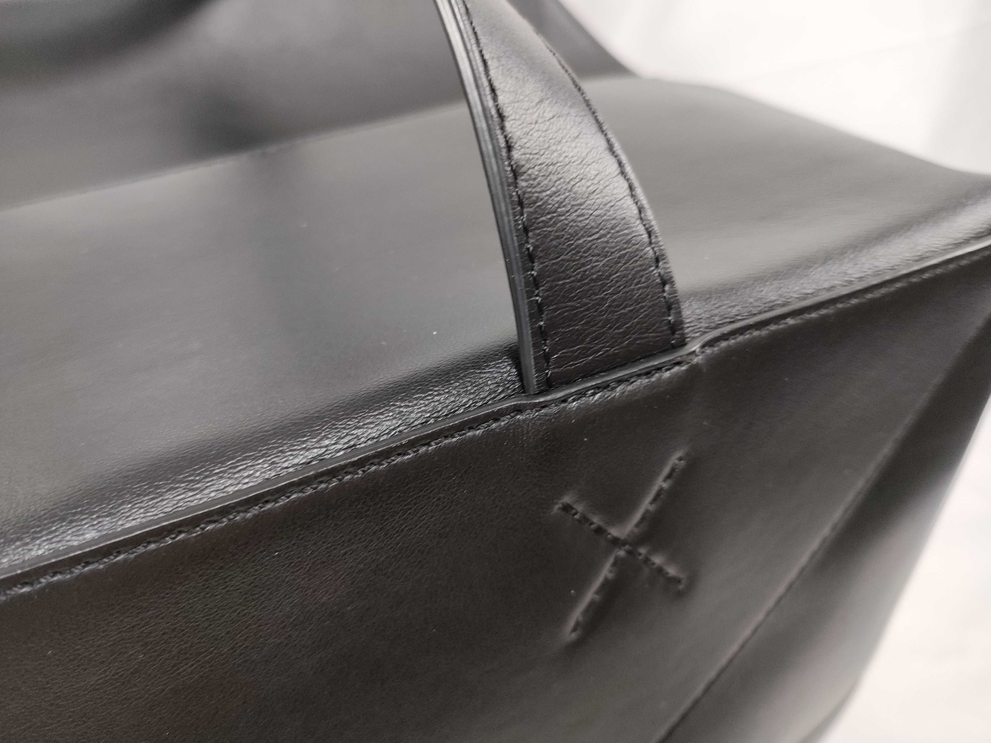Puzzlefold Duffle Leather Bag, Black, Handbag/Shoulder Bag, 2-Way Boston Bag — view 3