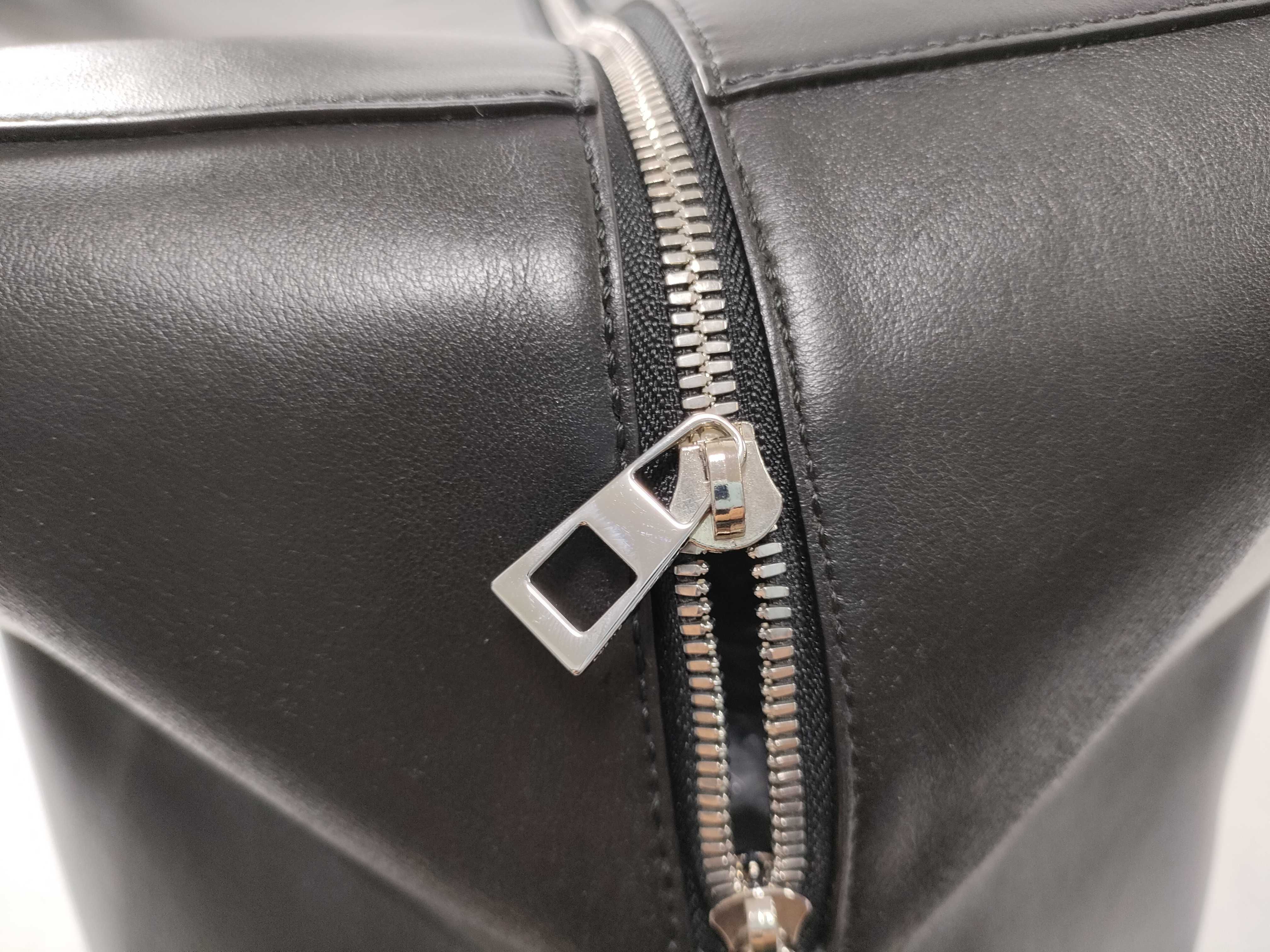 Puzzlefold Duffle Leather Bag, Black, Handbag/Shoulder Bag, 2-Way Boston Bag — view 7