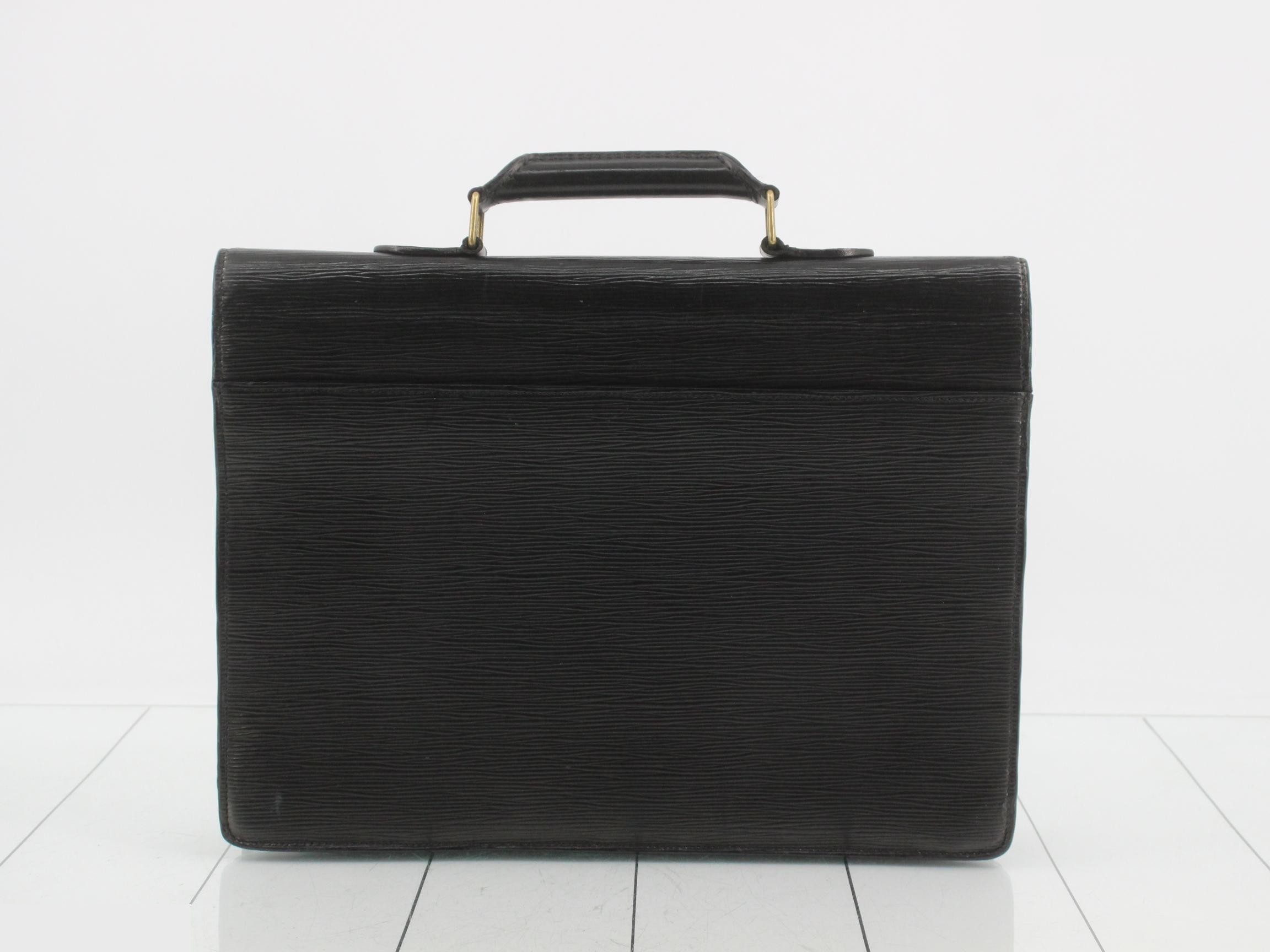 Epi leather, Servaiette Conseiller, Noir business bag — view 2
