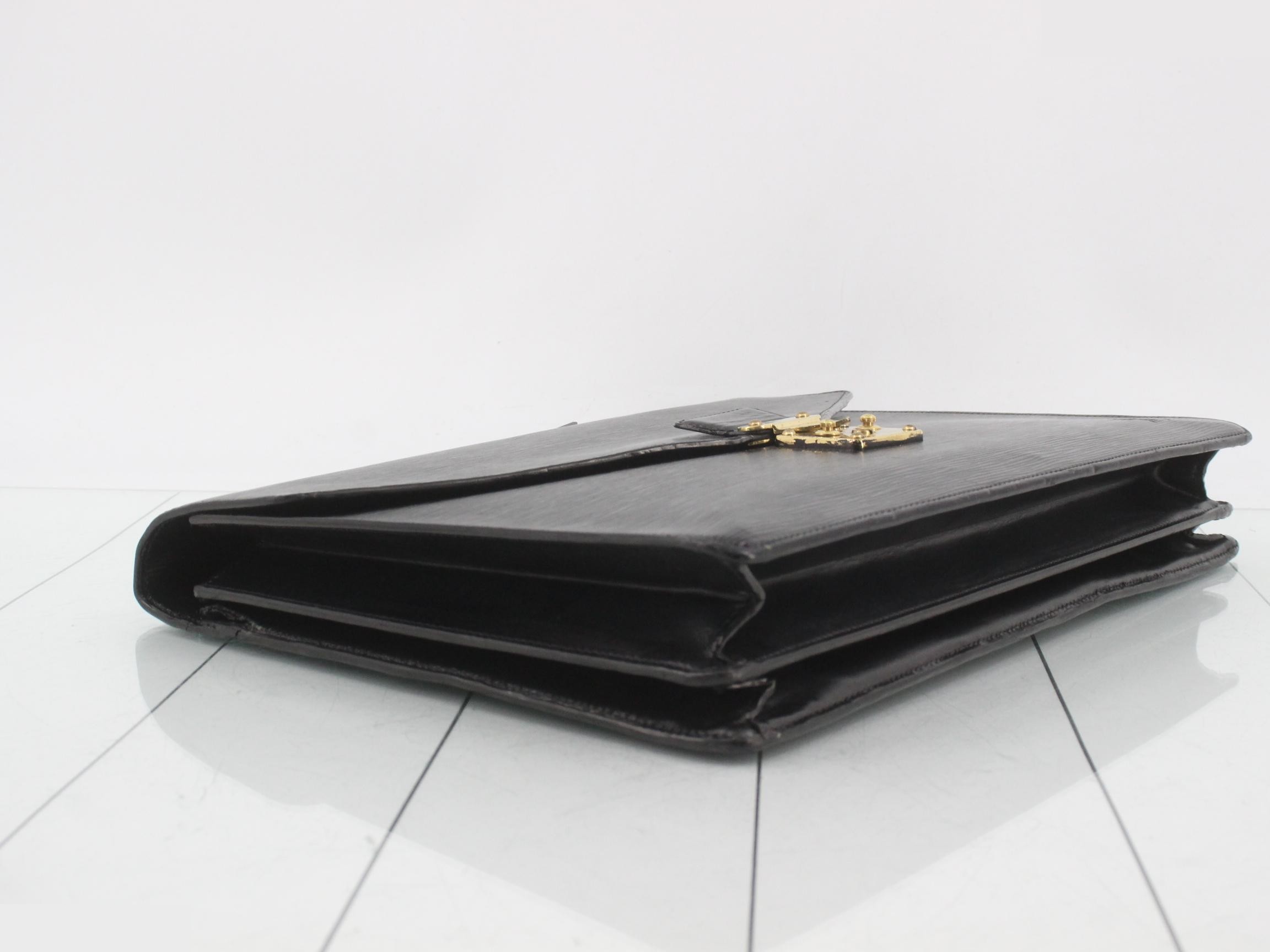 Epi leather, Servaiette Conseiller, Noir business bag — view 5