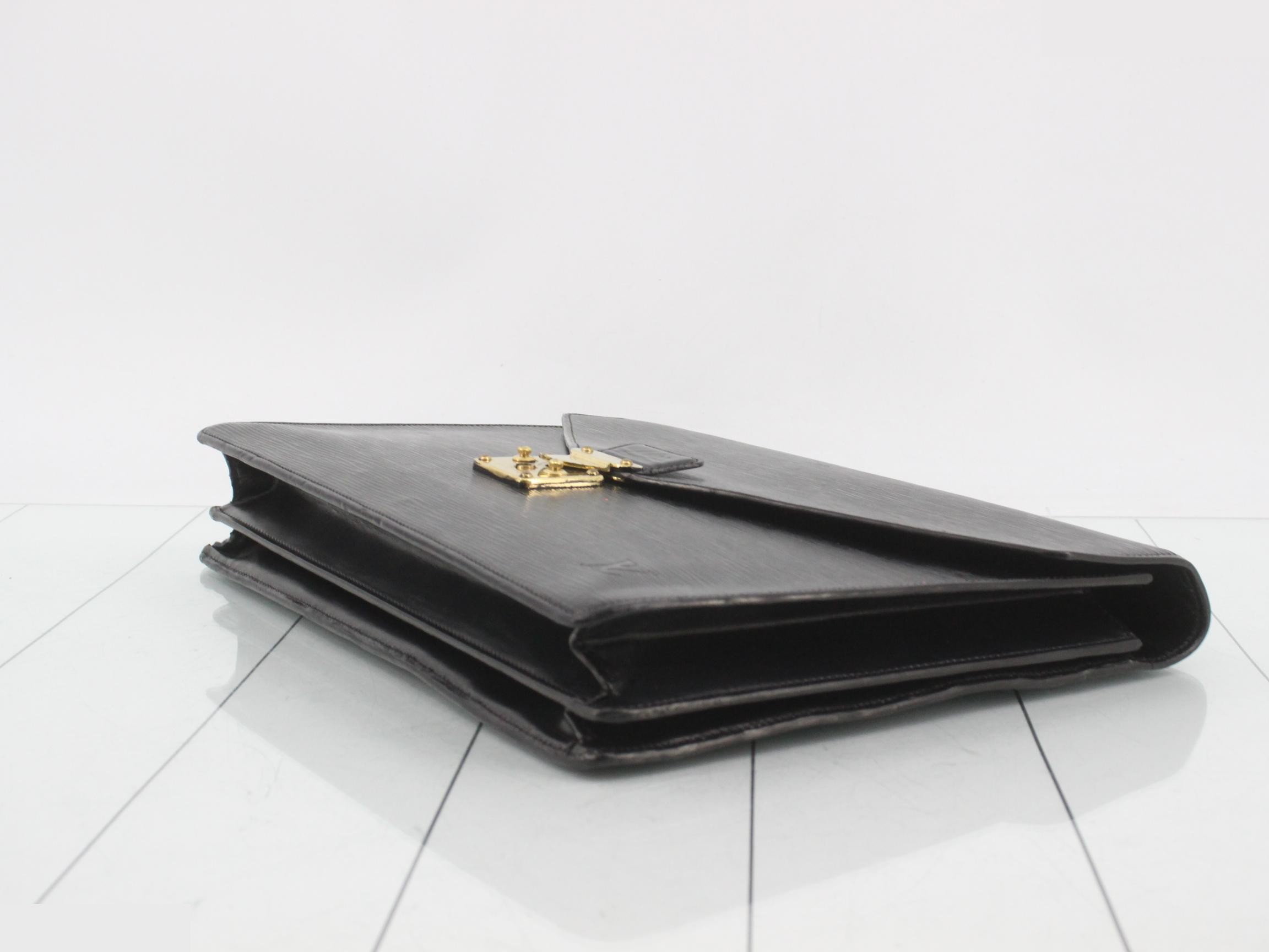 Epi leather, Servaiette Conseiller, Noir business bag — view 6