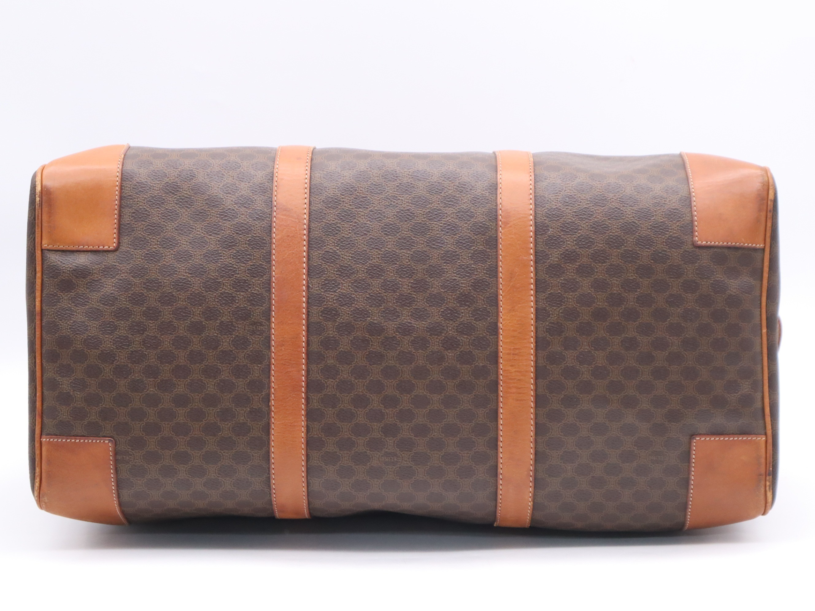 PVC x Leather Macadam Boston Bag, Brown, Gold Hardware — view 4