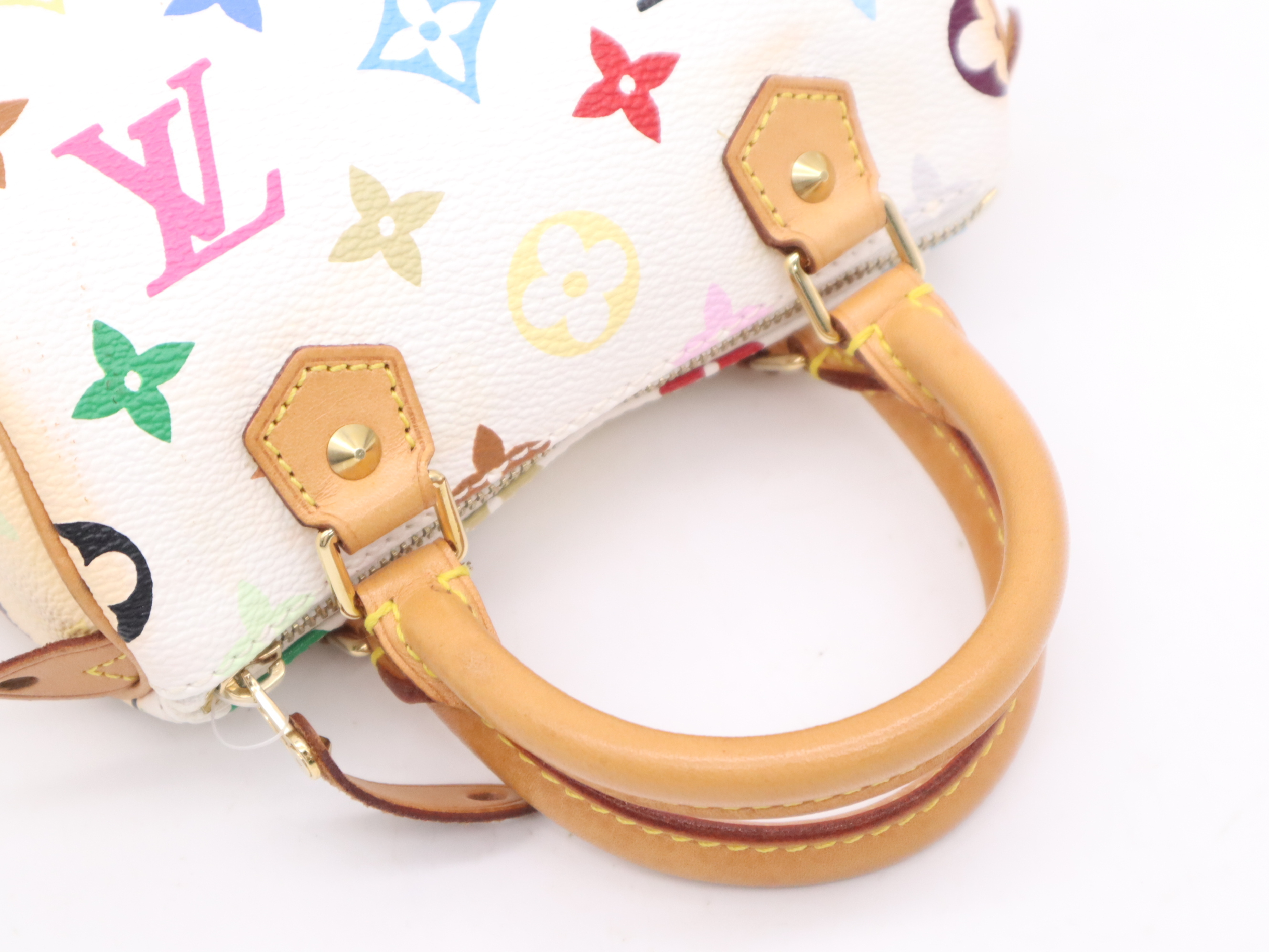 M92645 Multicolor Mini Speedy Blanc Handbag — view 6