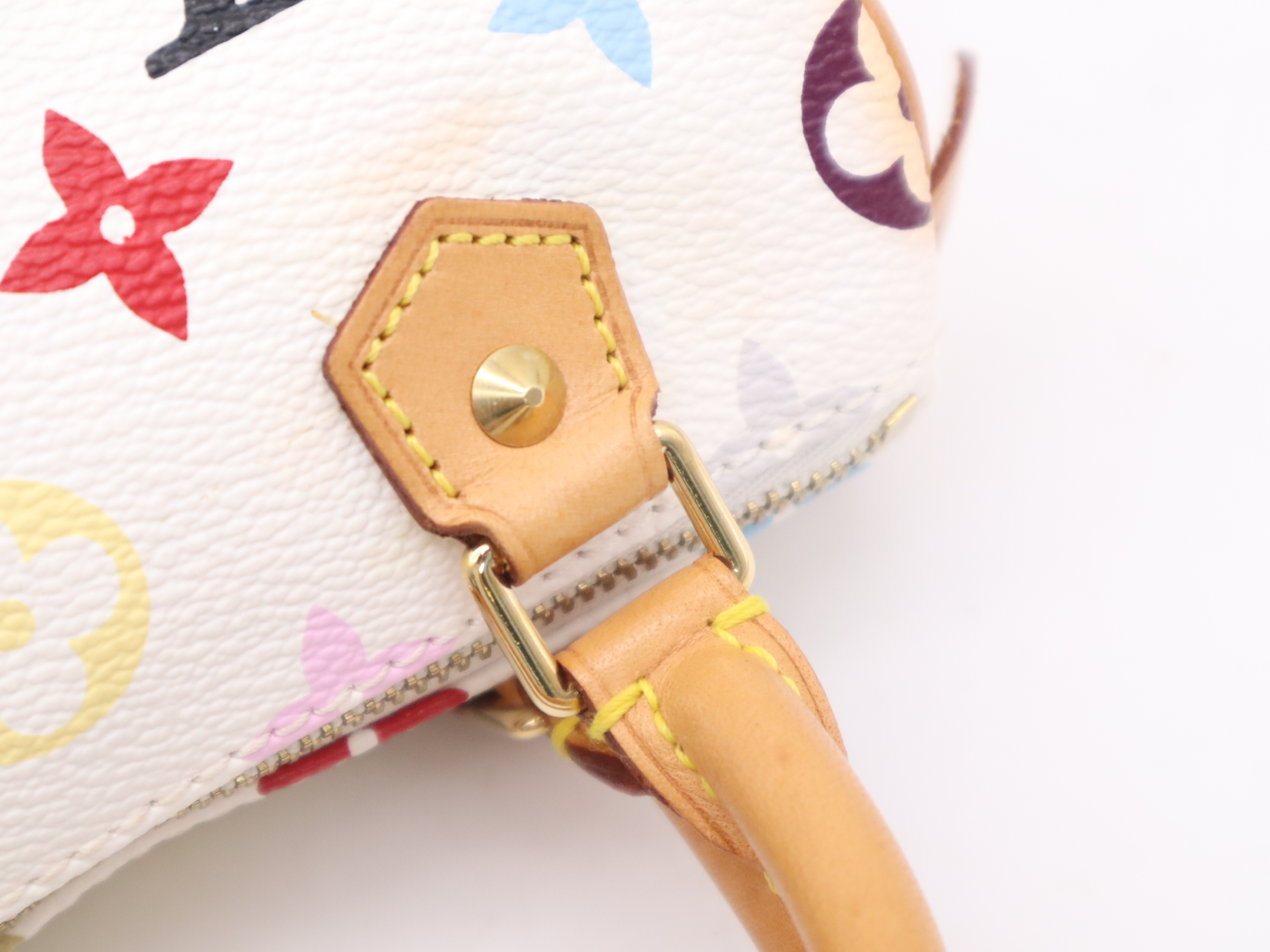 M92645 Multicolor Mini Speedy Blanc Handbag — view 8