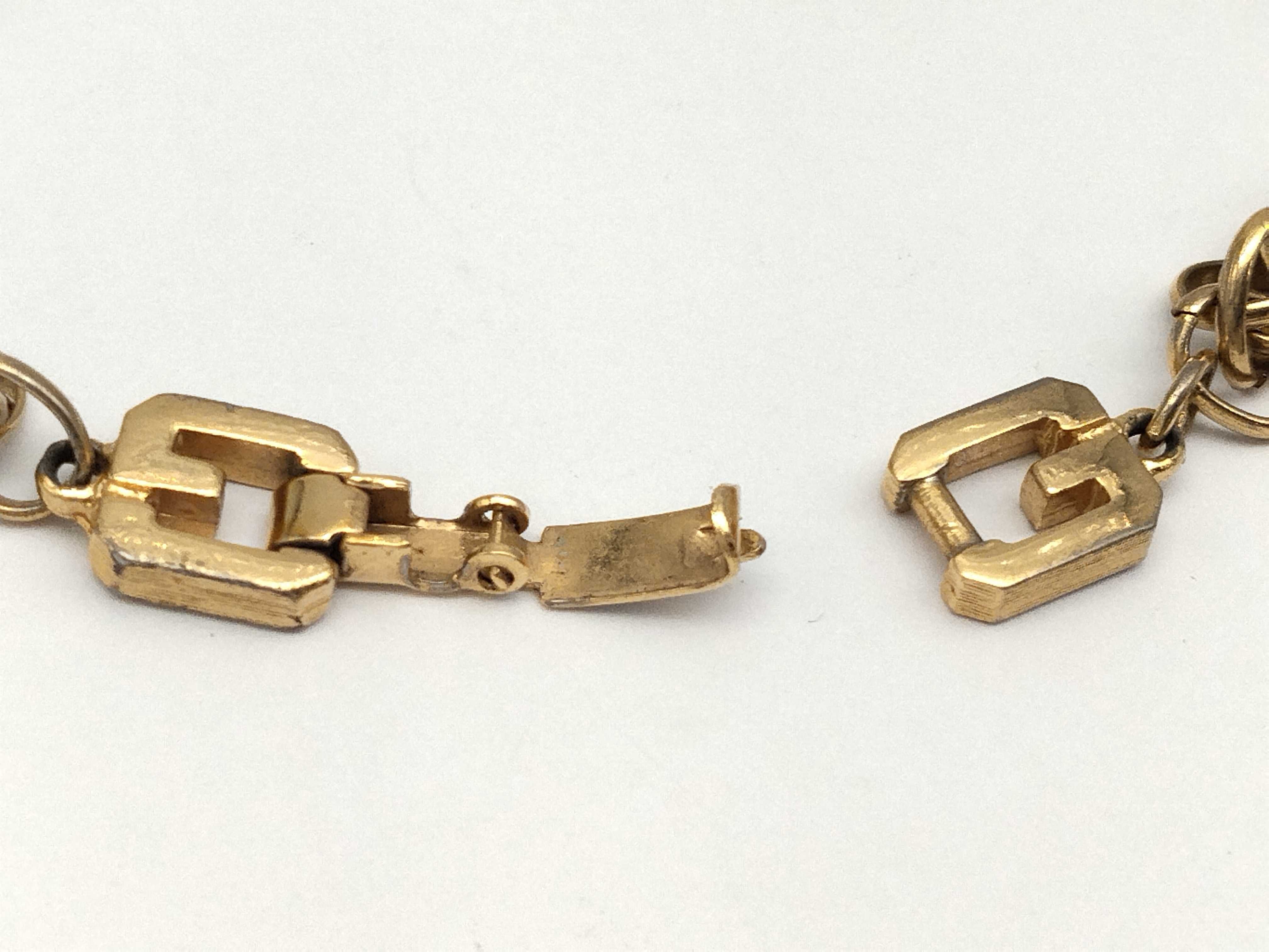 G-Logo Vintage Twist Chain Rope Chain Gold Bracelet/Bangle — view 6