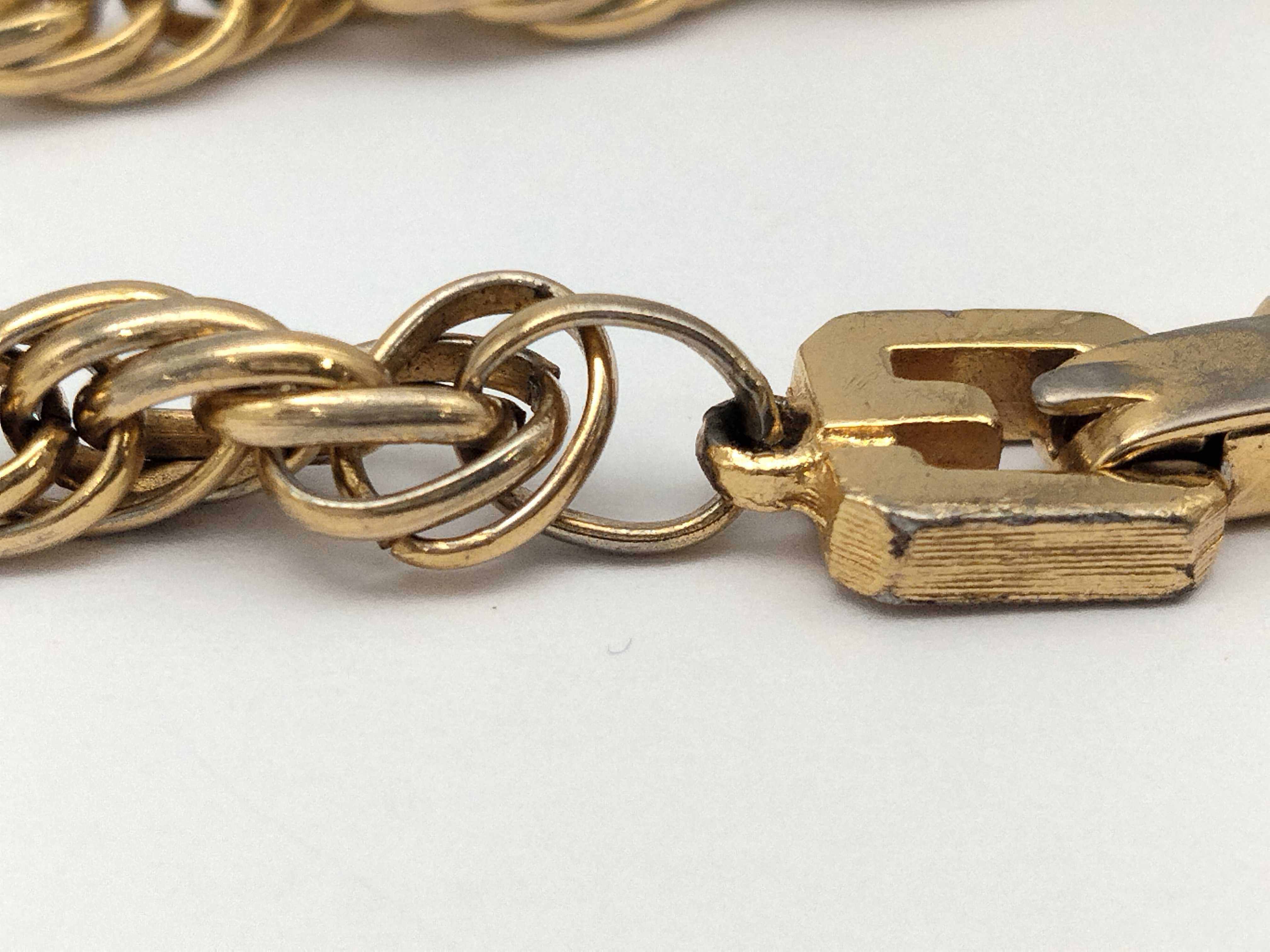G-Logo Vintage Twist Chain Rope Chain Gold Bracelet/Bangle — view 7
