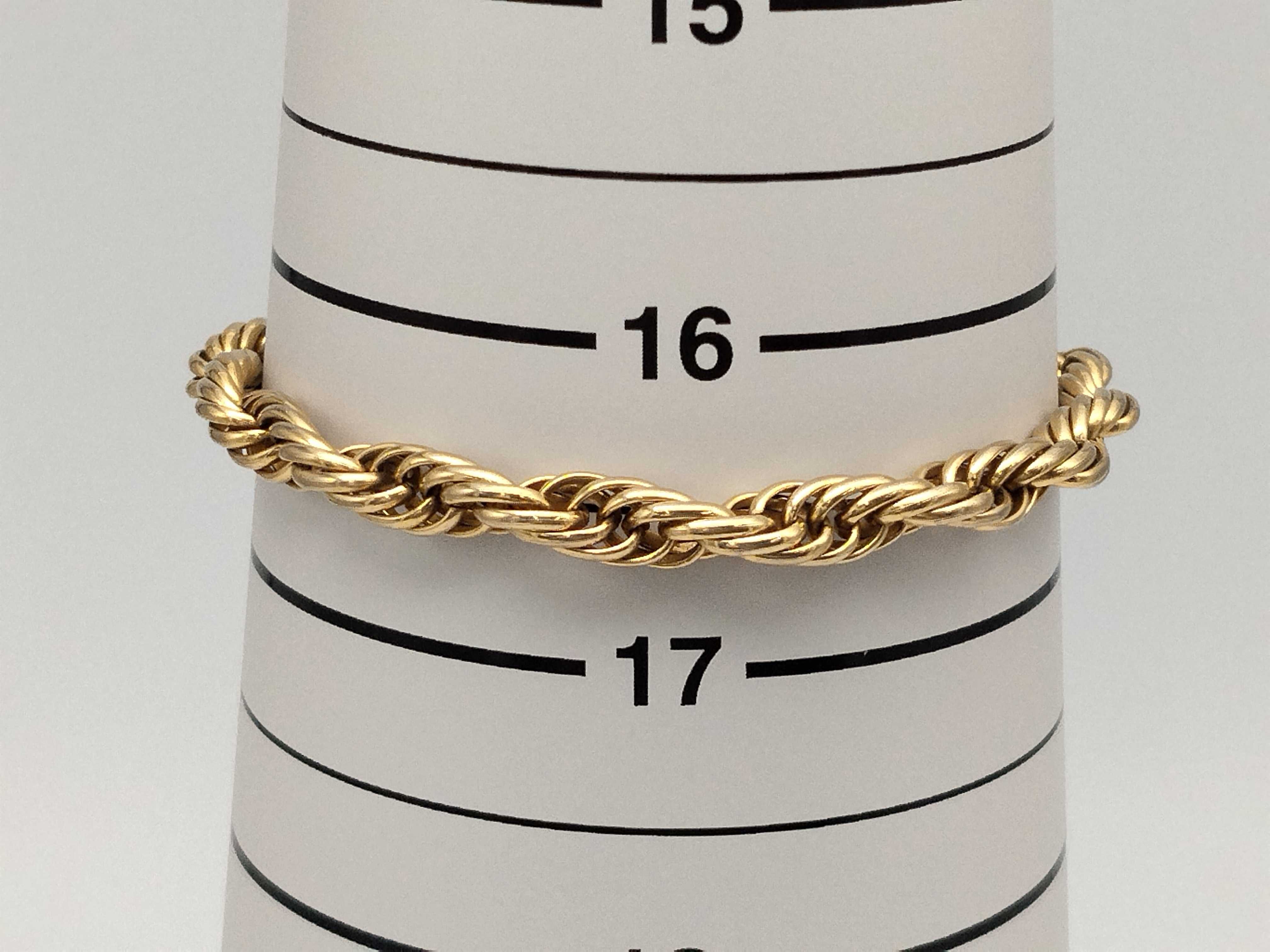 G-Logo Vintage Twist Chain Rope Chain Gold Bracelet/Bangle — view 8