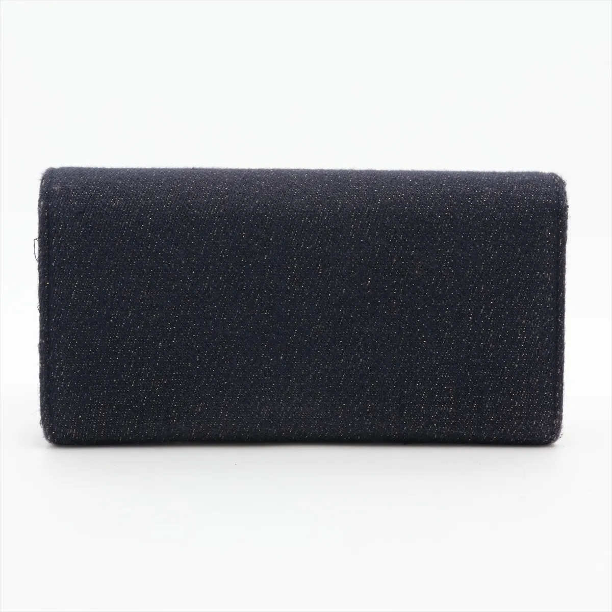 Deauville Tweed Long Wallet, Navy x Gold, Gold Hardware, 28103696 — view 2