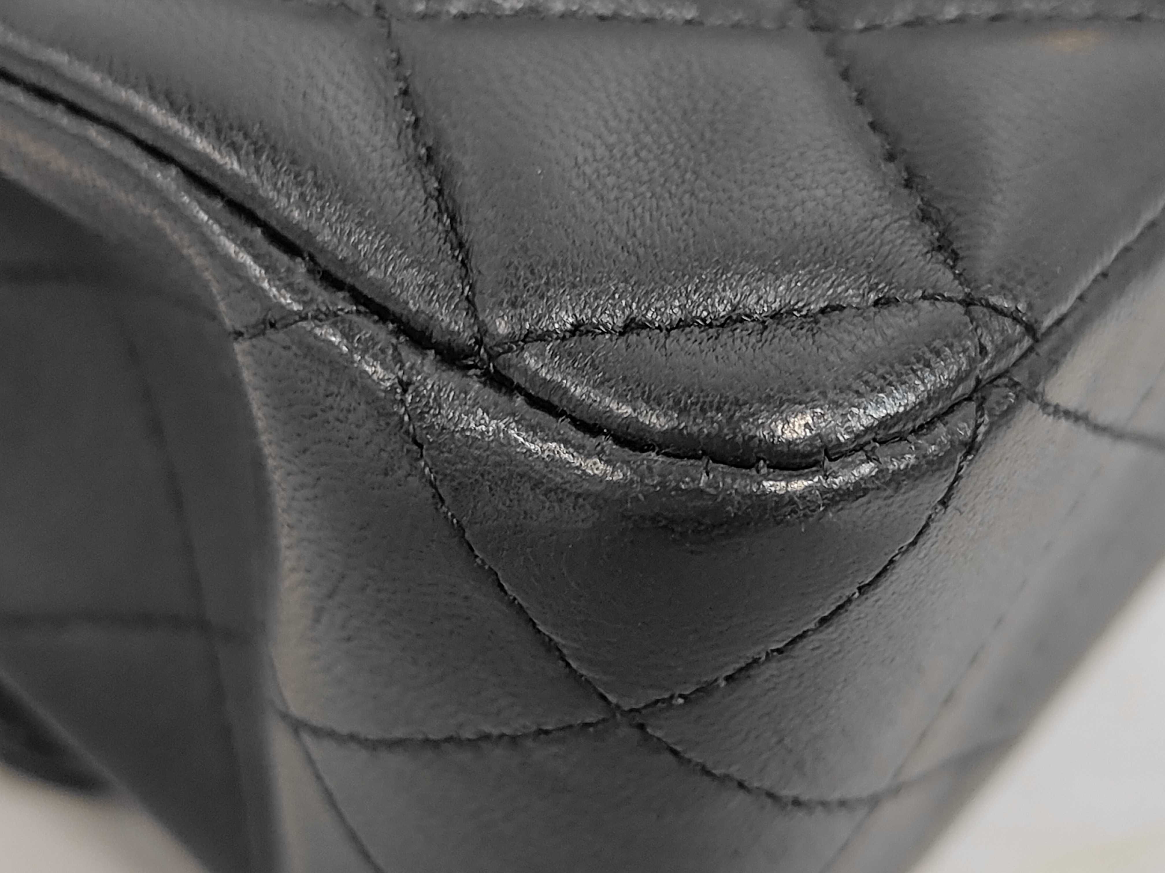 W-Flap 25 Chain Shoulder Bag, Matelassé Lambskin, Black GP — view 3