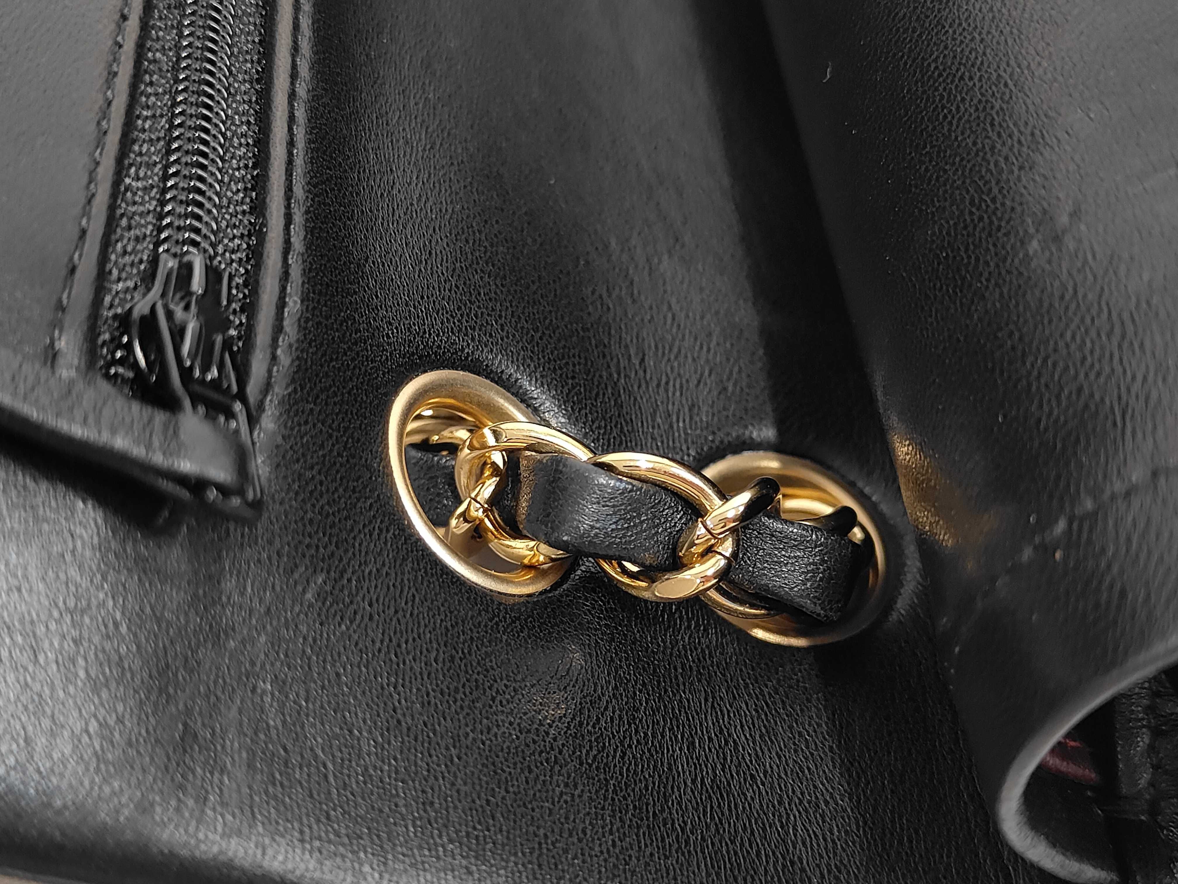 W-Flap 25 Chain Shoulder Bag, Matelassé Lambskin, Black GP — view 6