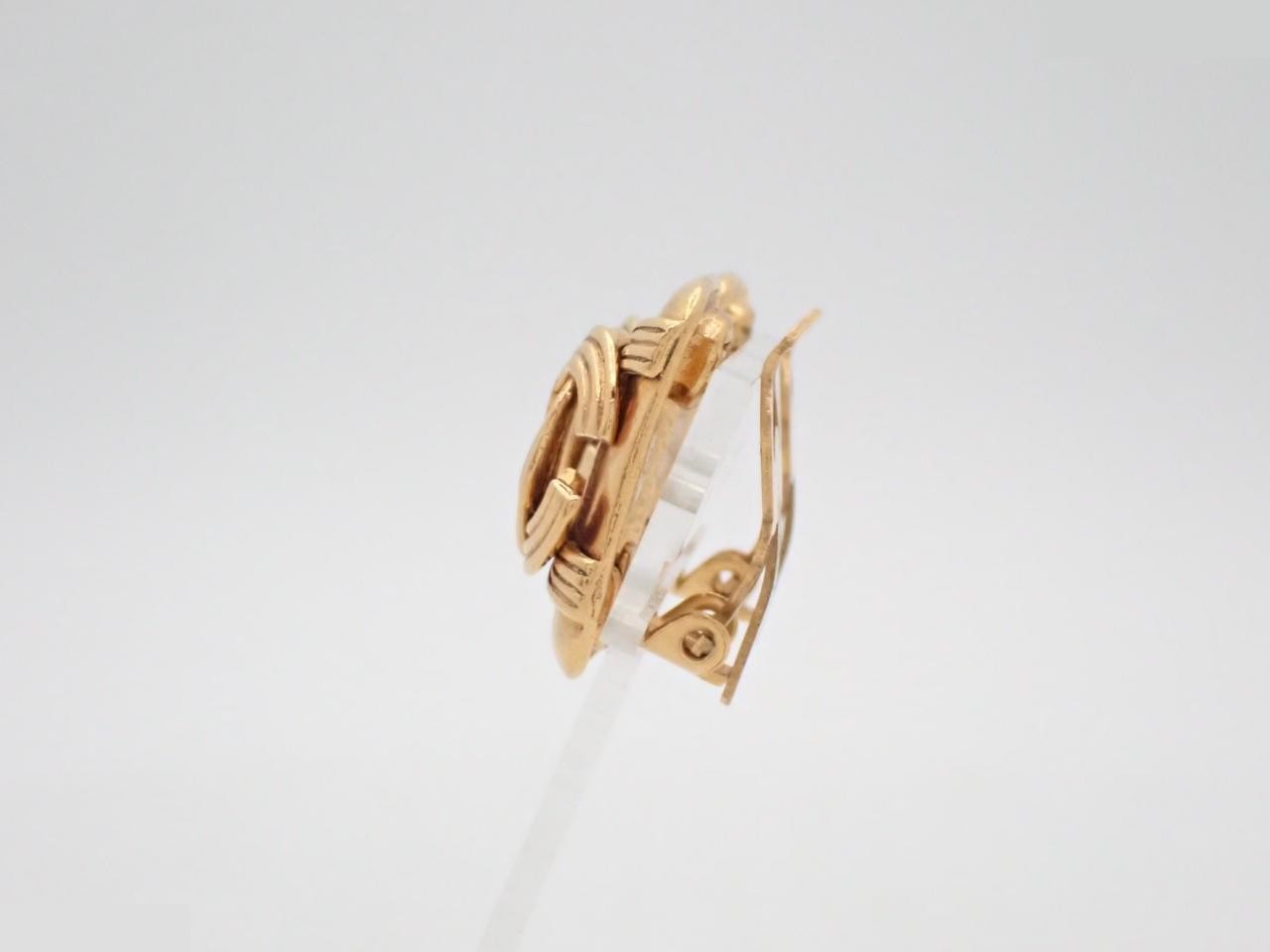 Earrings with Coco Mark design, gold. — view 3