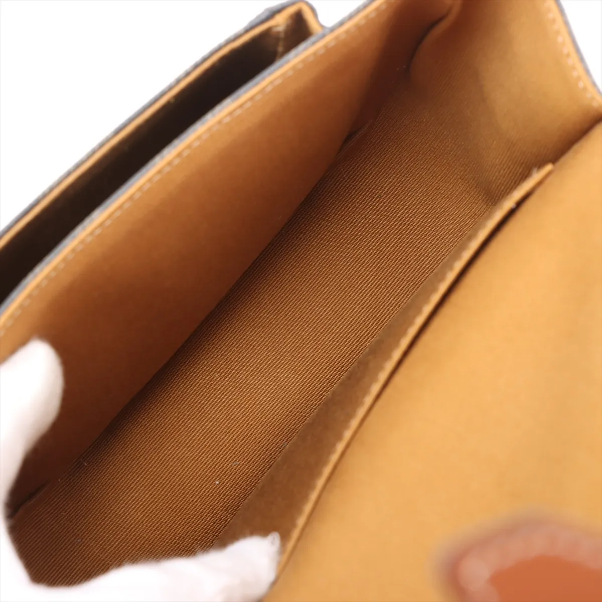 Triomphe Medium Folco PVC x Leather Shoulder Bag Brown — view 6