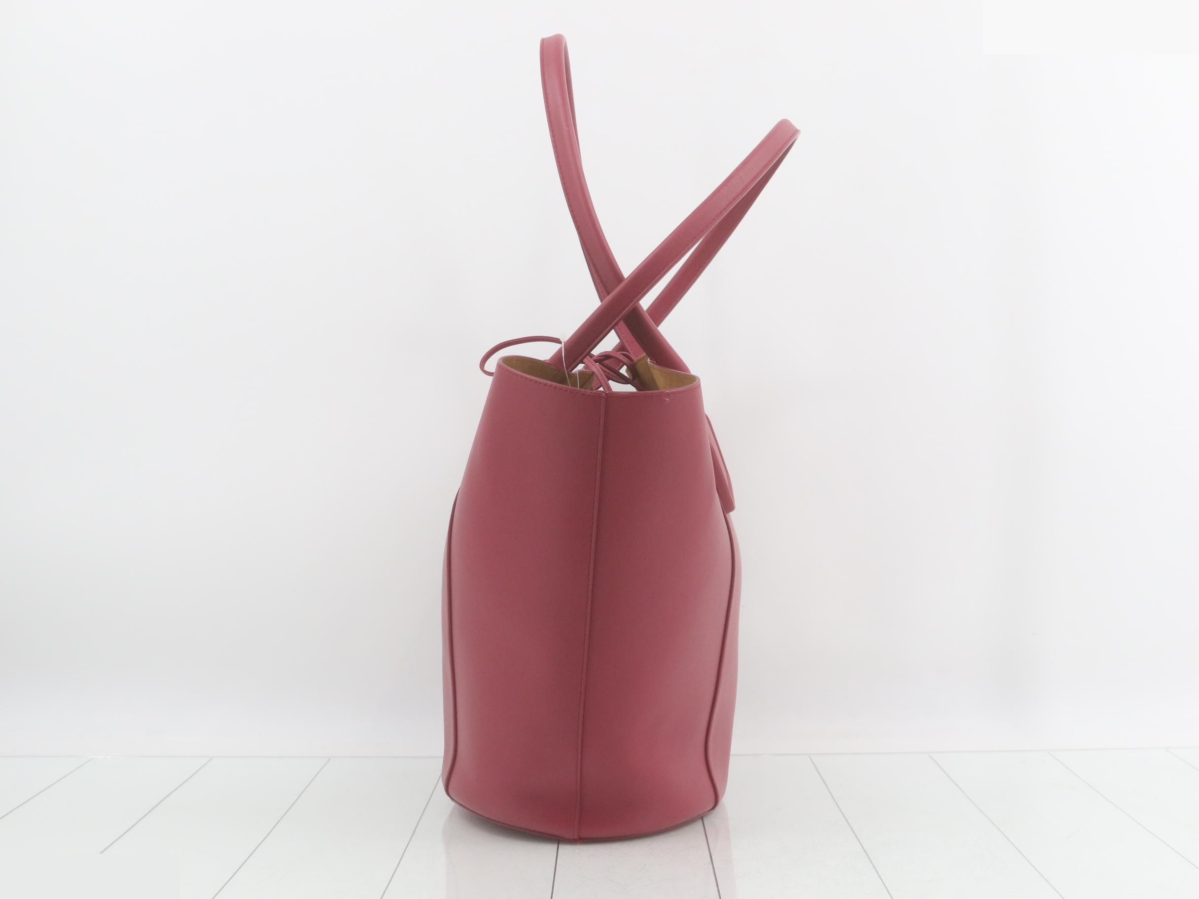 Basket Large Leather Magenta — view 3