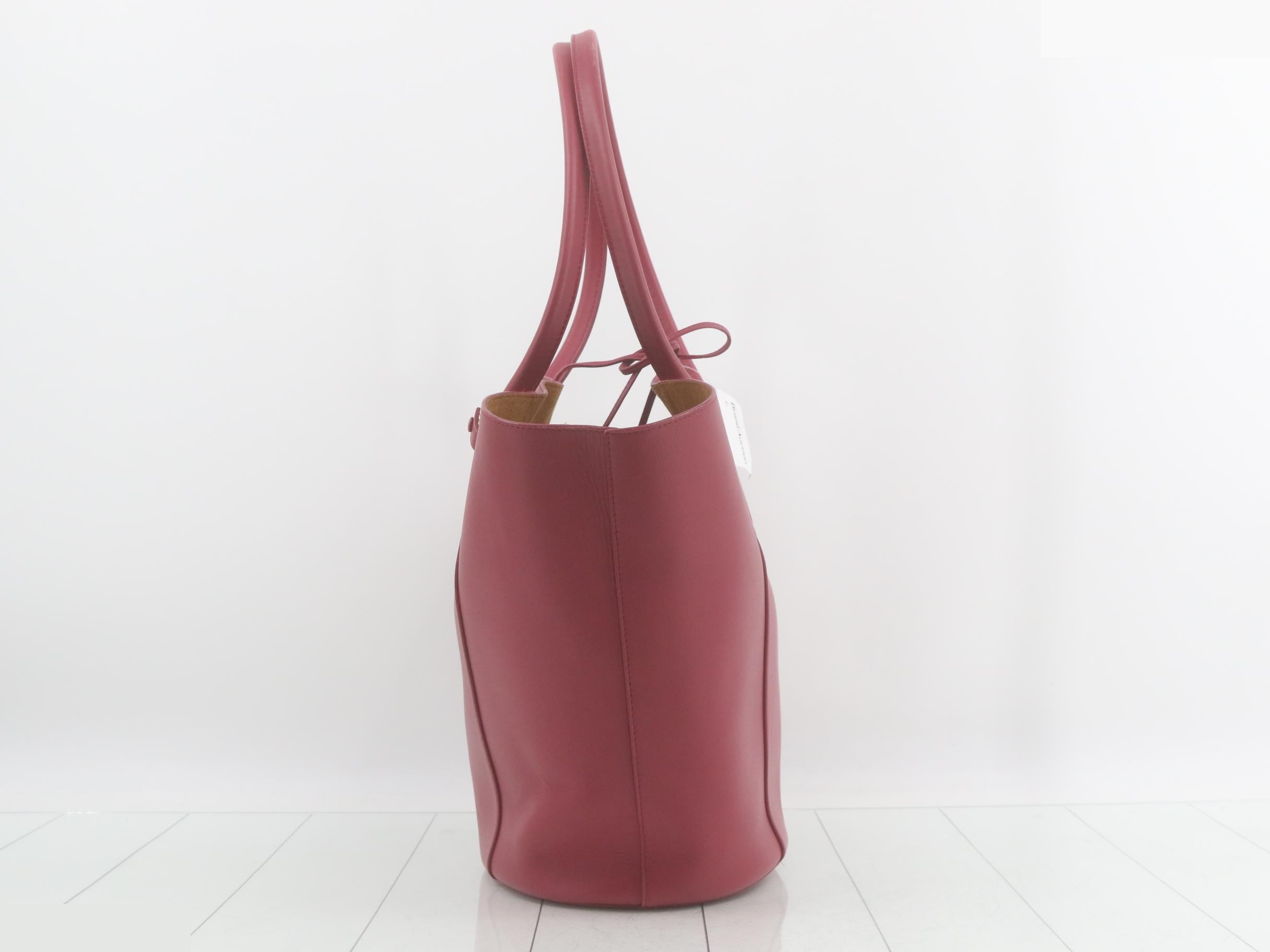 Basket Large Leather Magenta — view 4