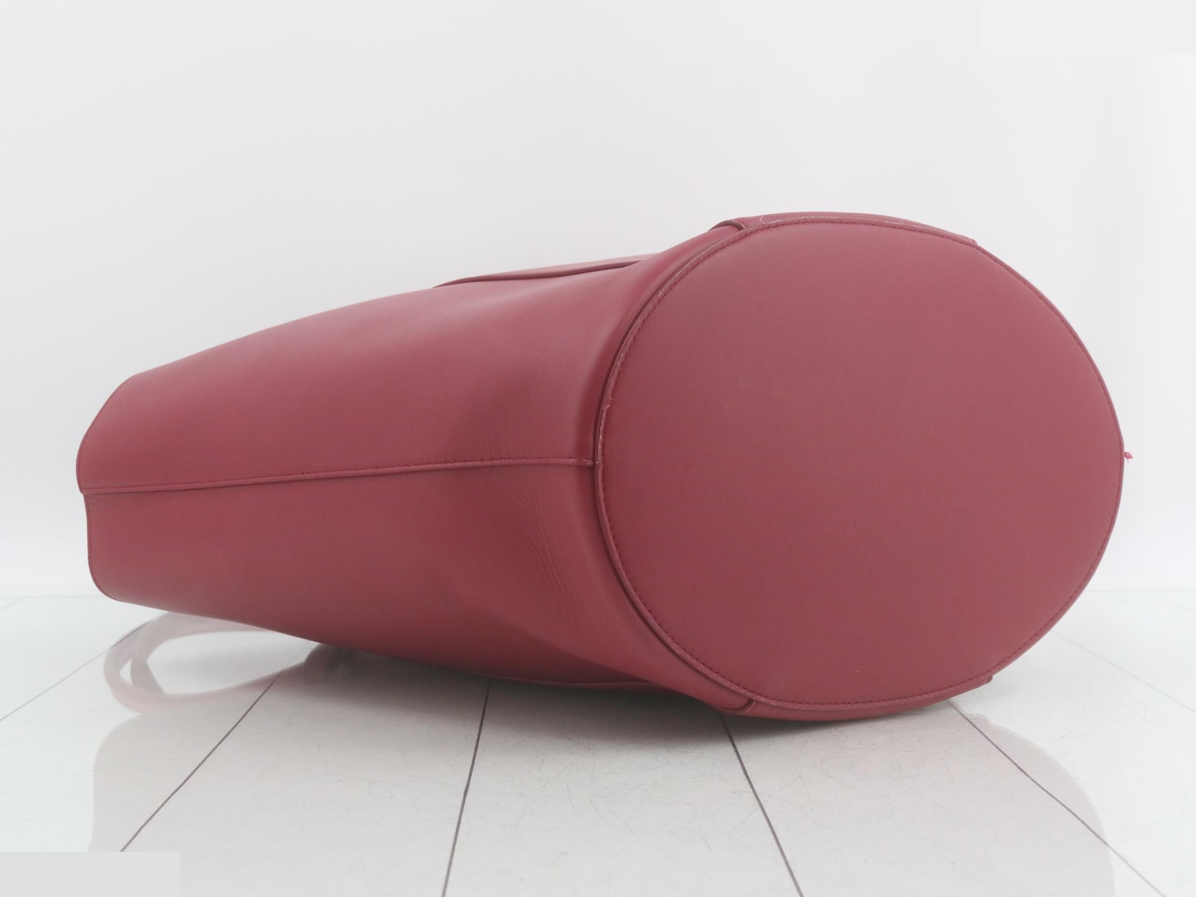 Basket Large Leather Magenta — view 5