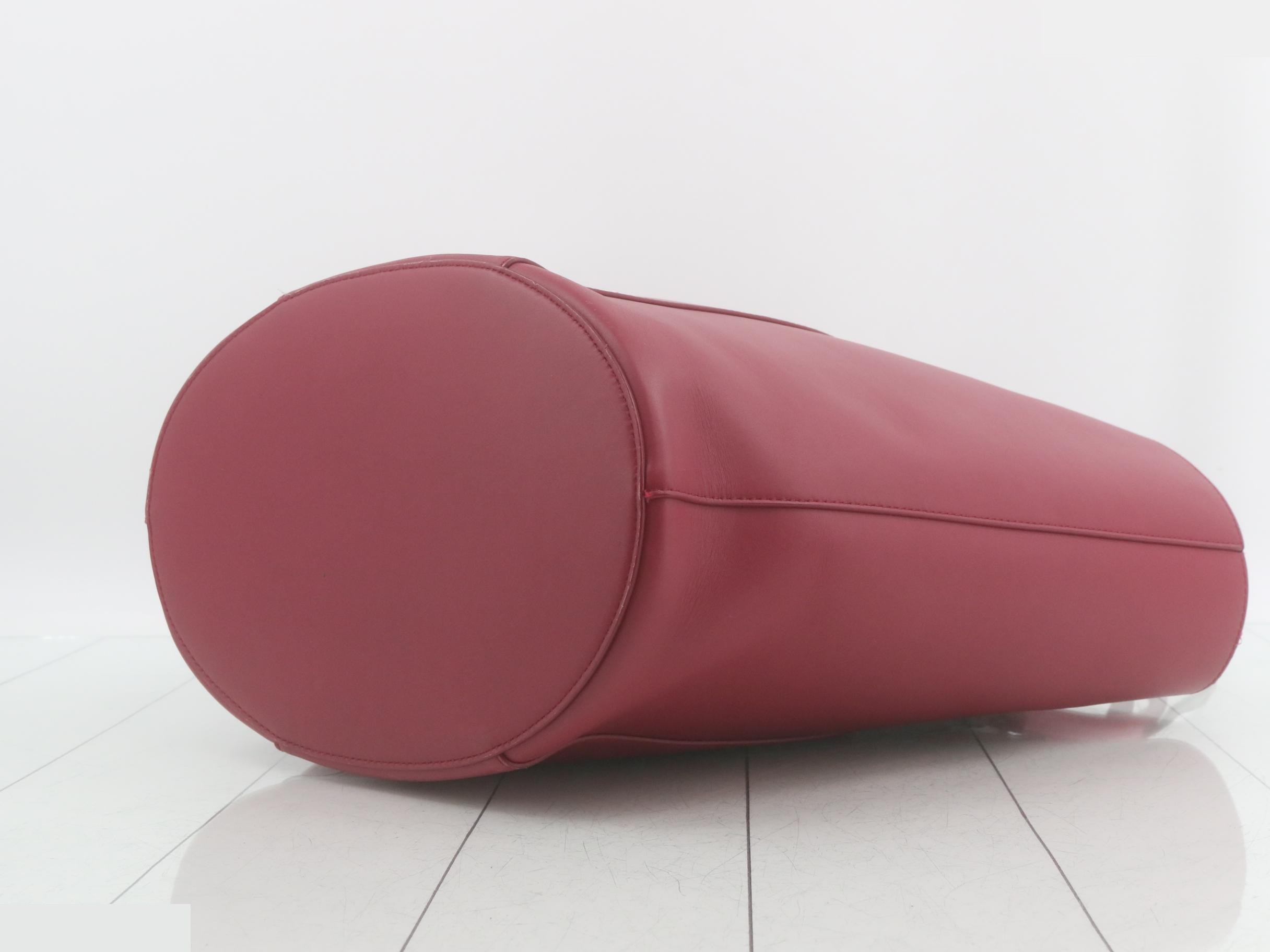 Basket Large Leather Magenta — view 6