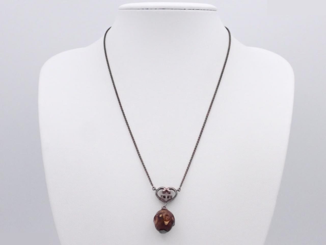 Interlocking G Necklace, Bamboo, AG925, 7.4g — view 3