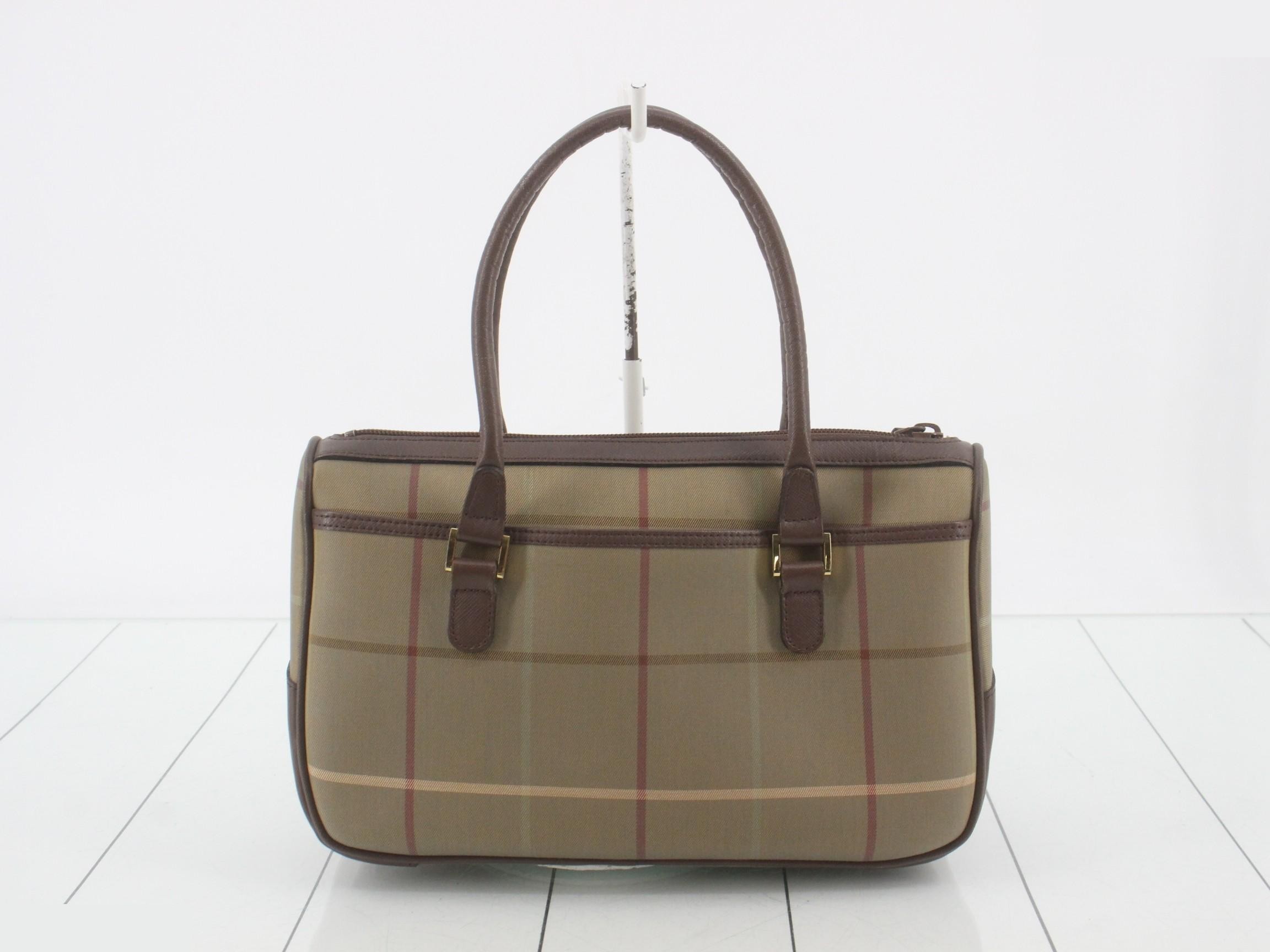 Mini Boston bag, check pattern, W28 H17 D8.5 — view 2
