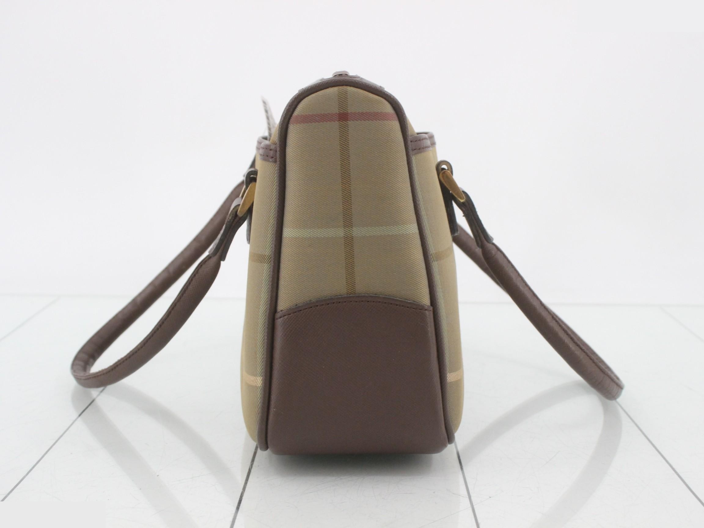 Mini Boston bag, check pattern, W28 H17 D8.5 — view 3