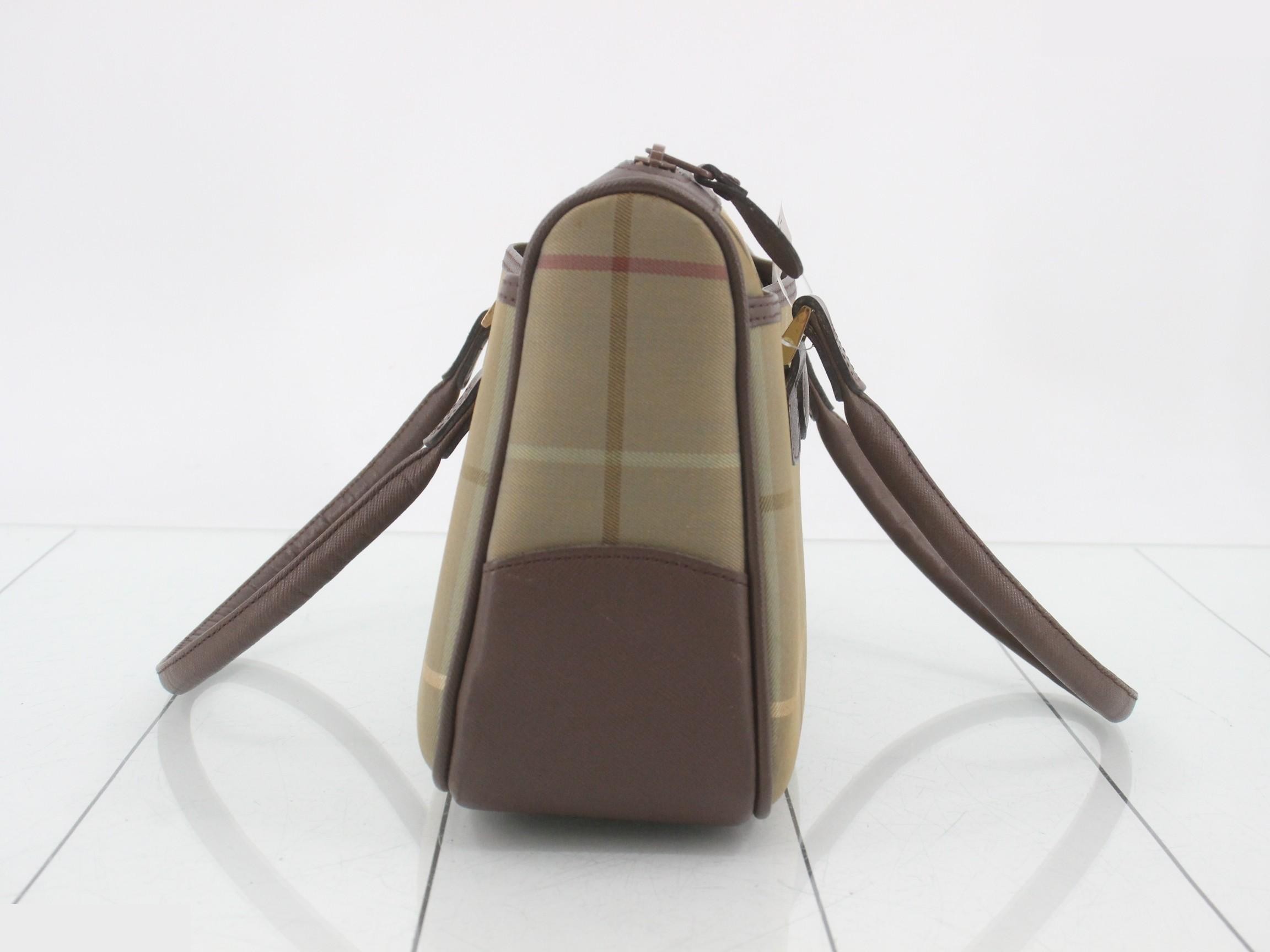 Mini Boston bag, check pattern, W28 H17 D8.5 — view 4