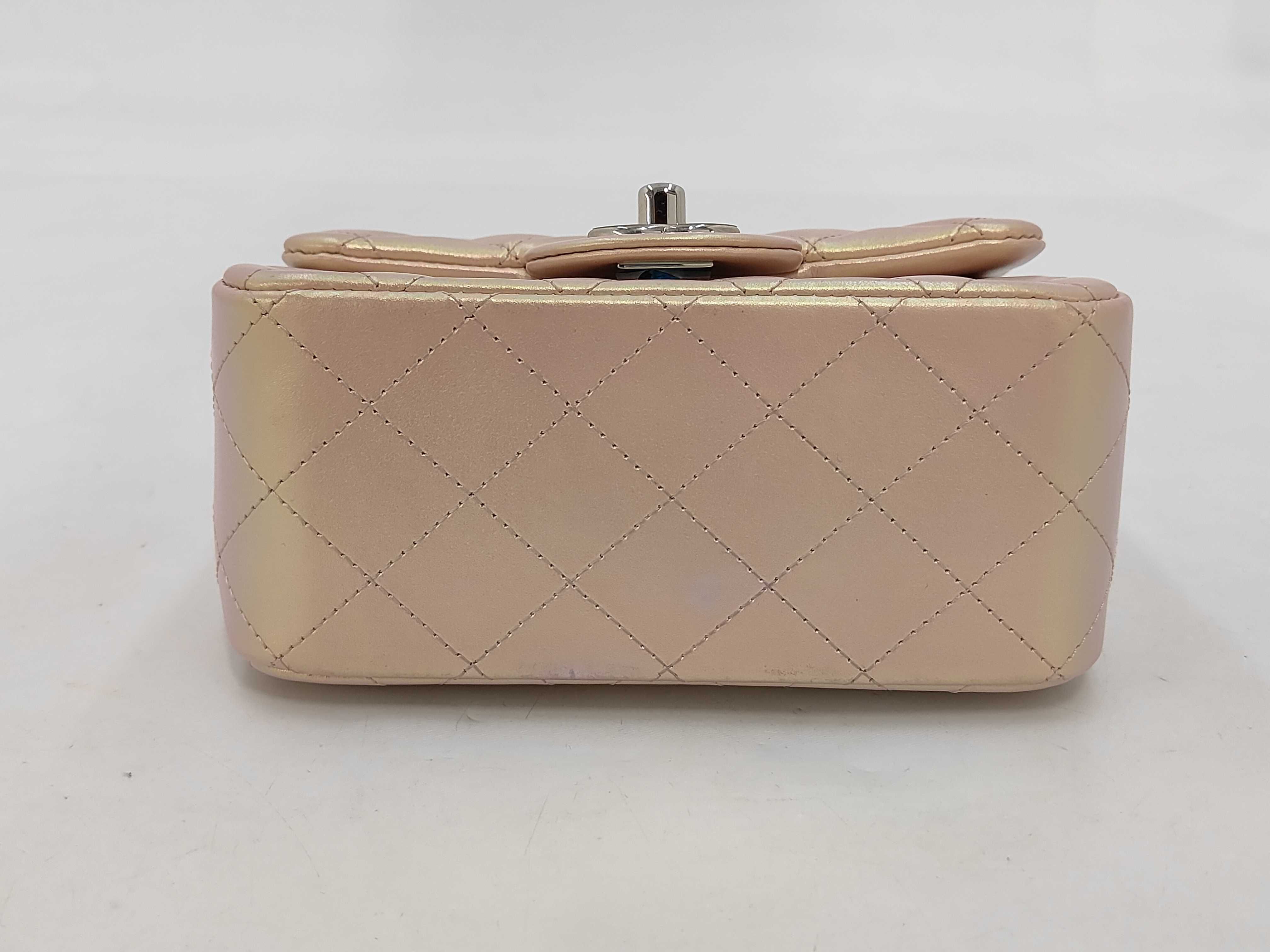 Mini Matelassé Pink Plate Shoulder Bag — view 4