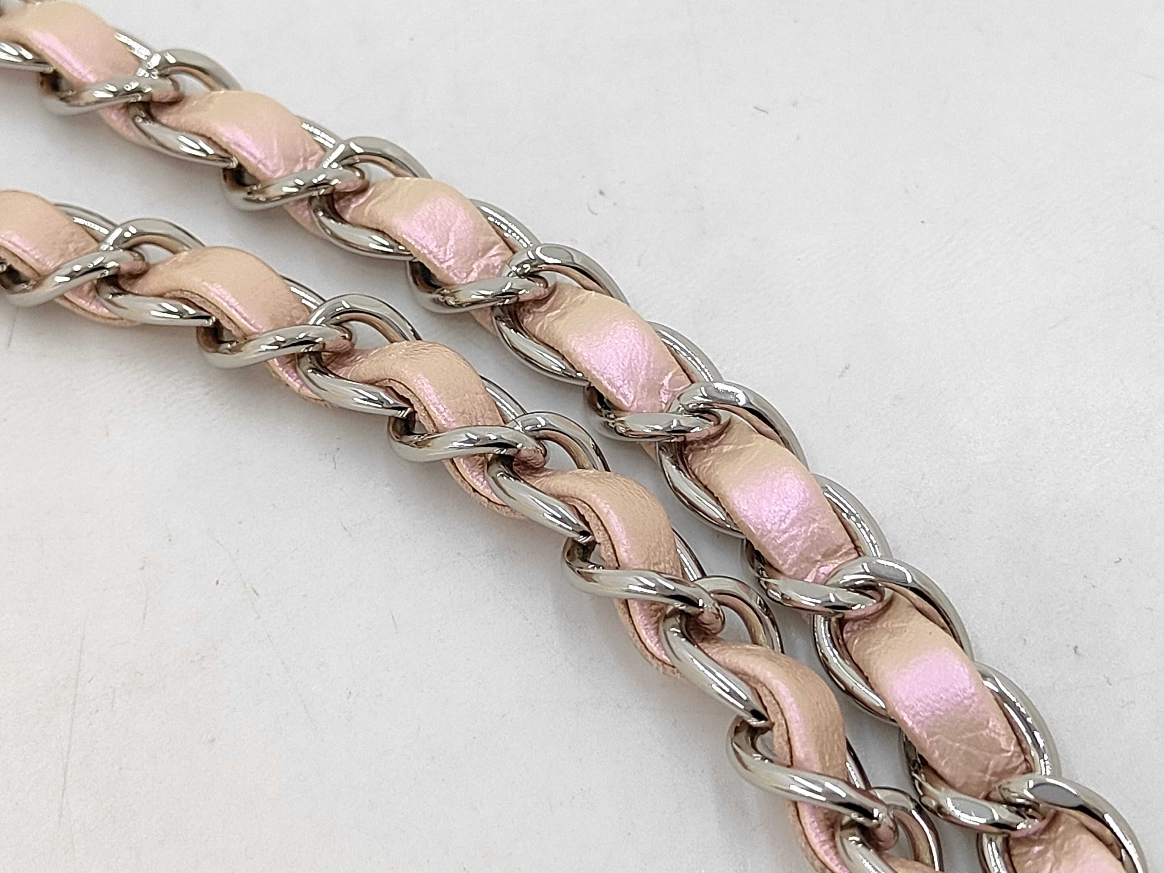Mini Matelassé Pink Plate Shoulder Bag — view 6