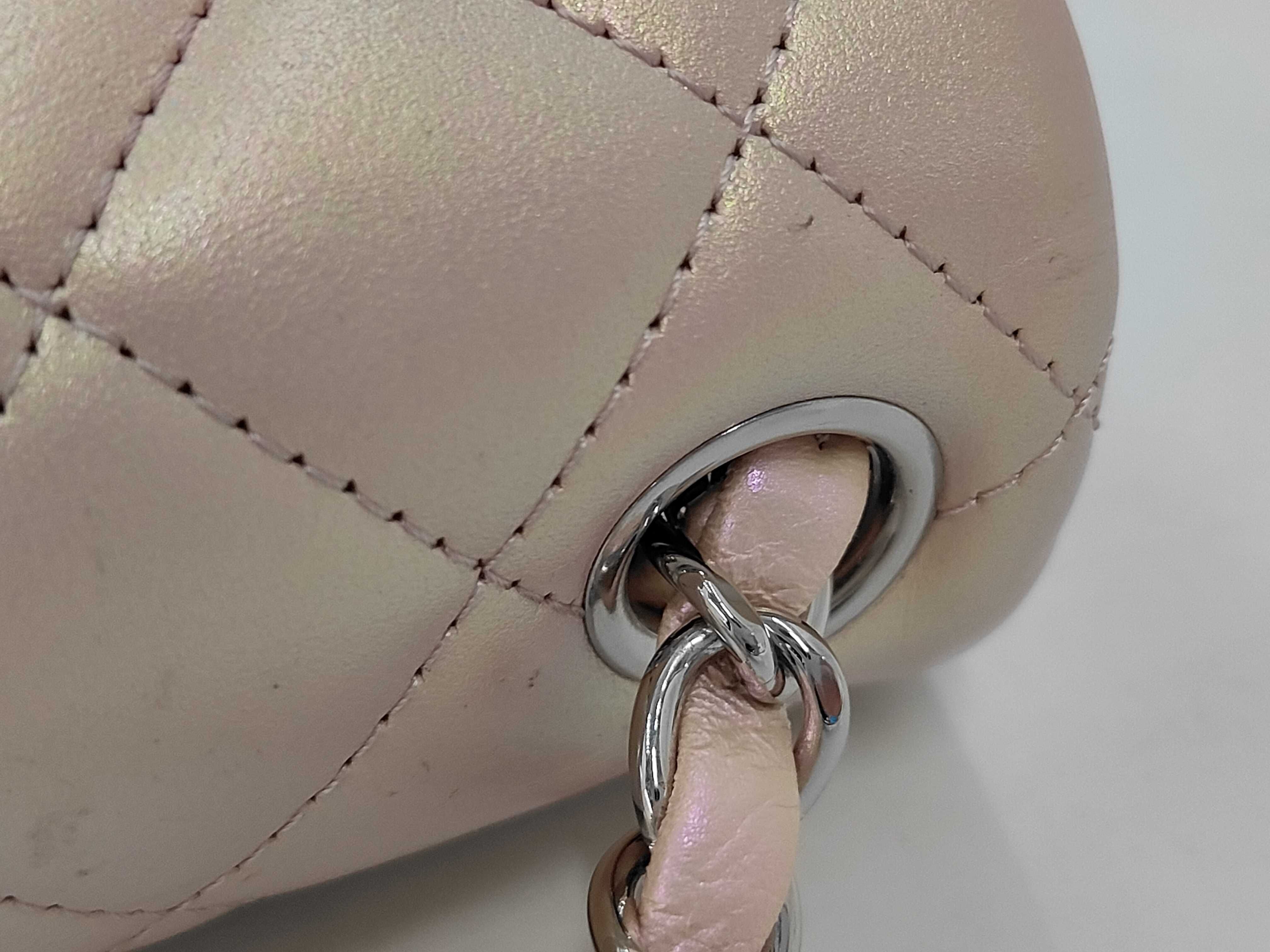 Mini Matelassé Pink Plate Shoulder Bag — view 7