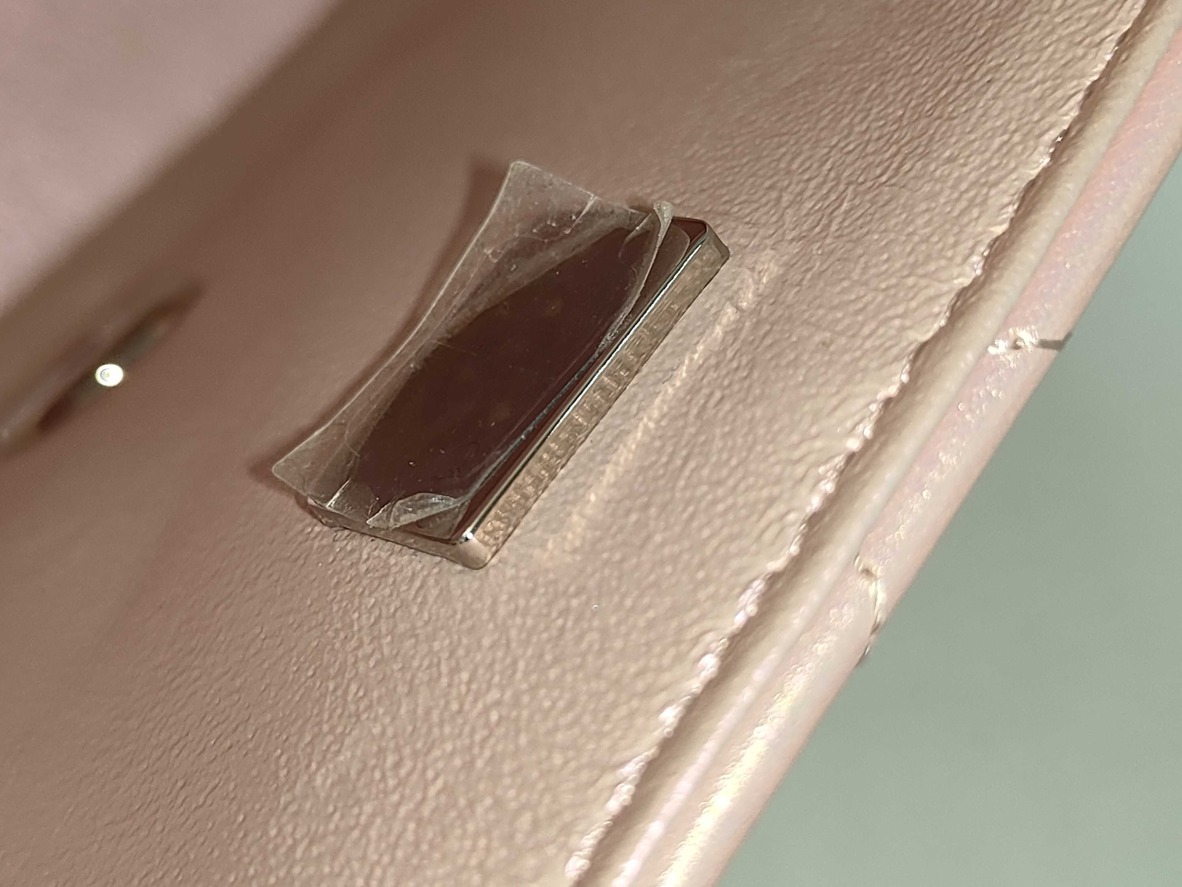 Mini Matelassé Pink Plate Shoulder Bag — view 10