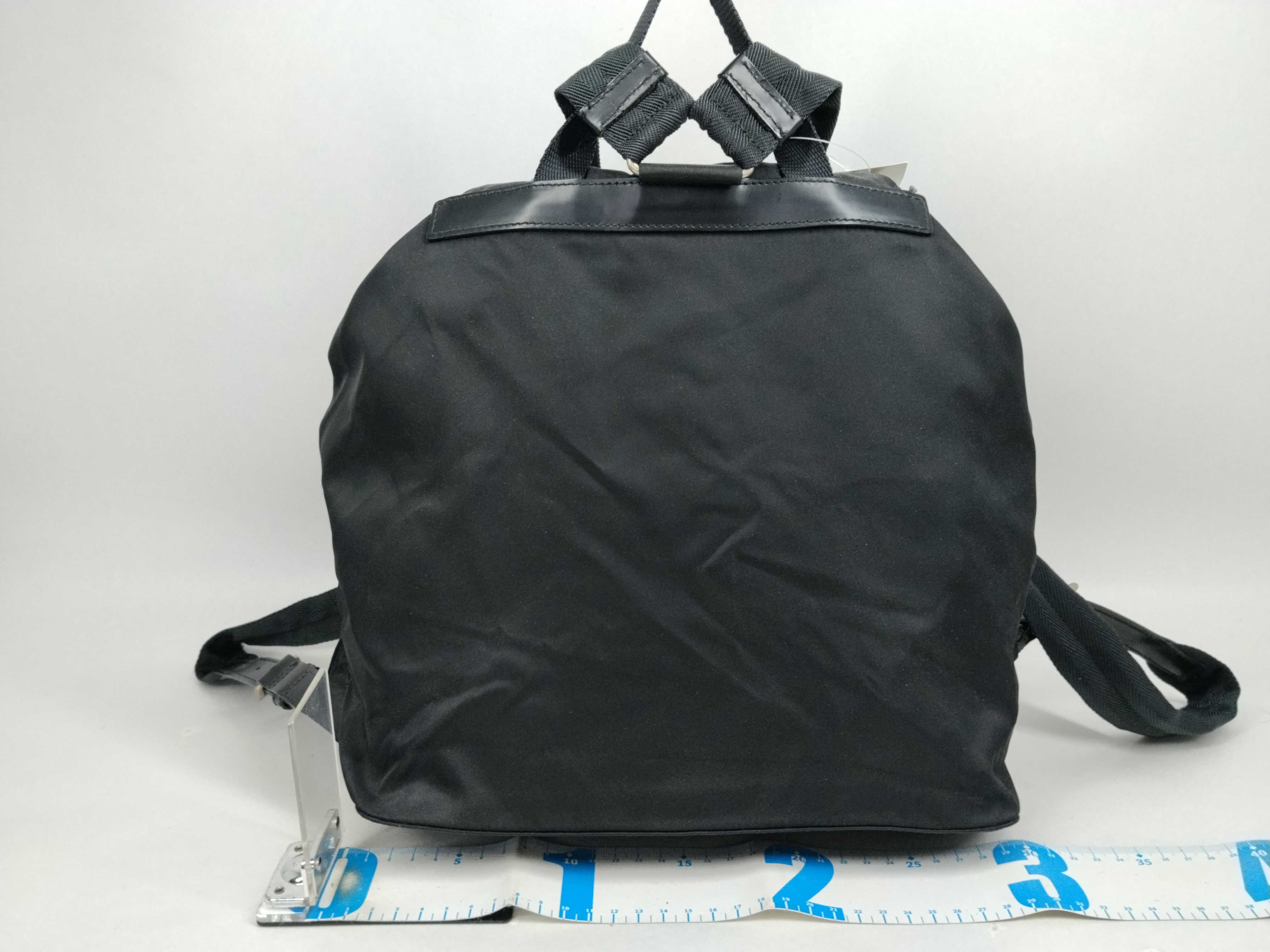Nylon Backpack with Triangle Logo — view 2