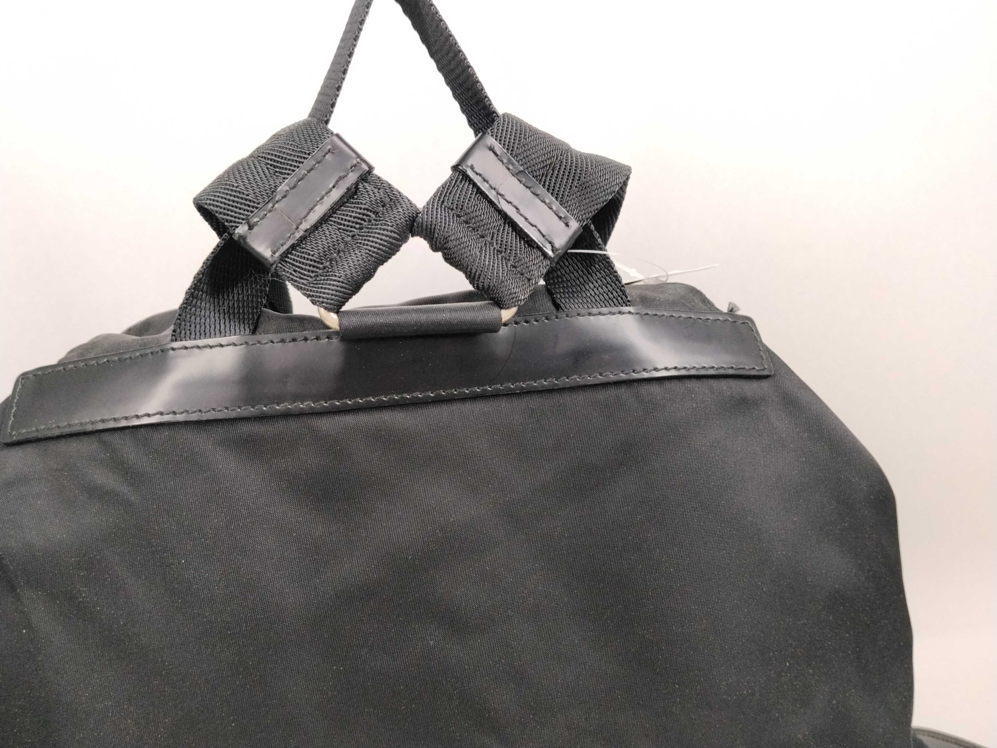 Nylon Backpack with Triangle Logo — view 3