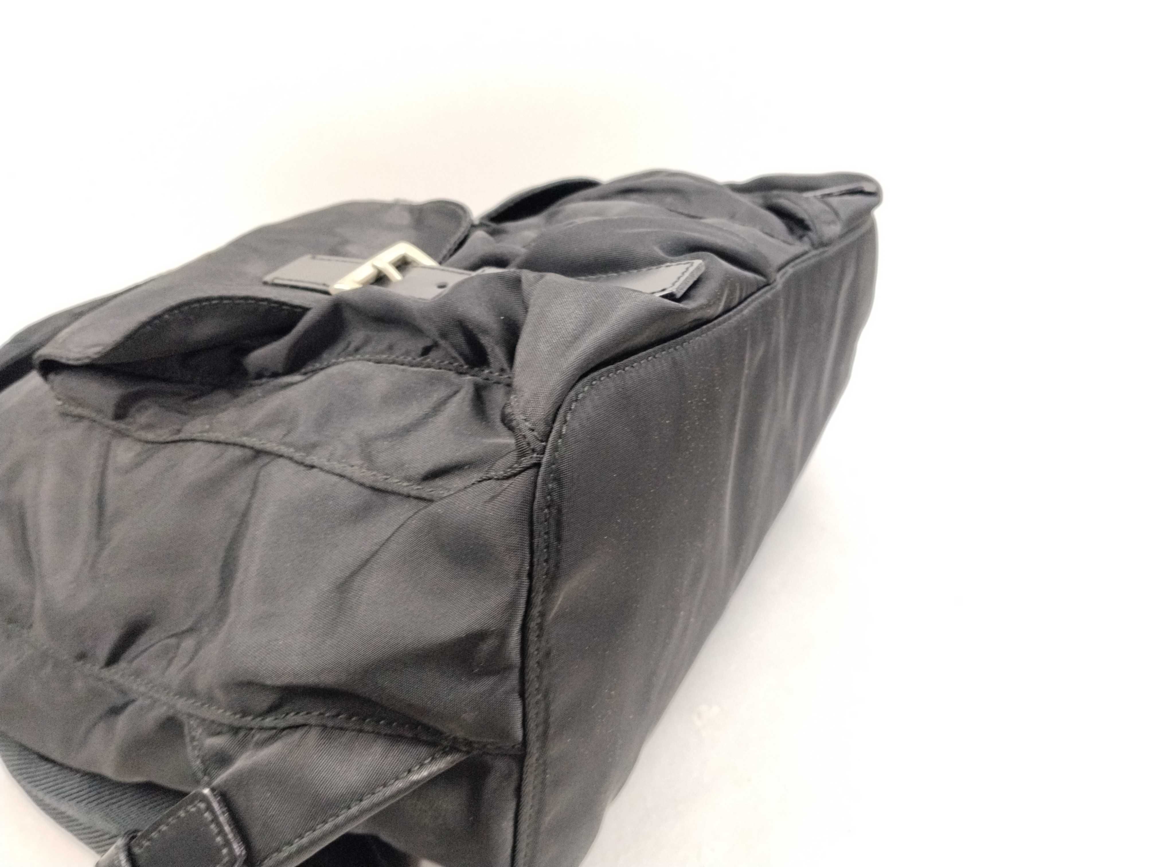 Nylon Backpack with Triangle Logo — view 7