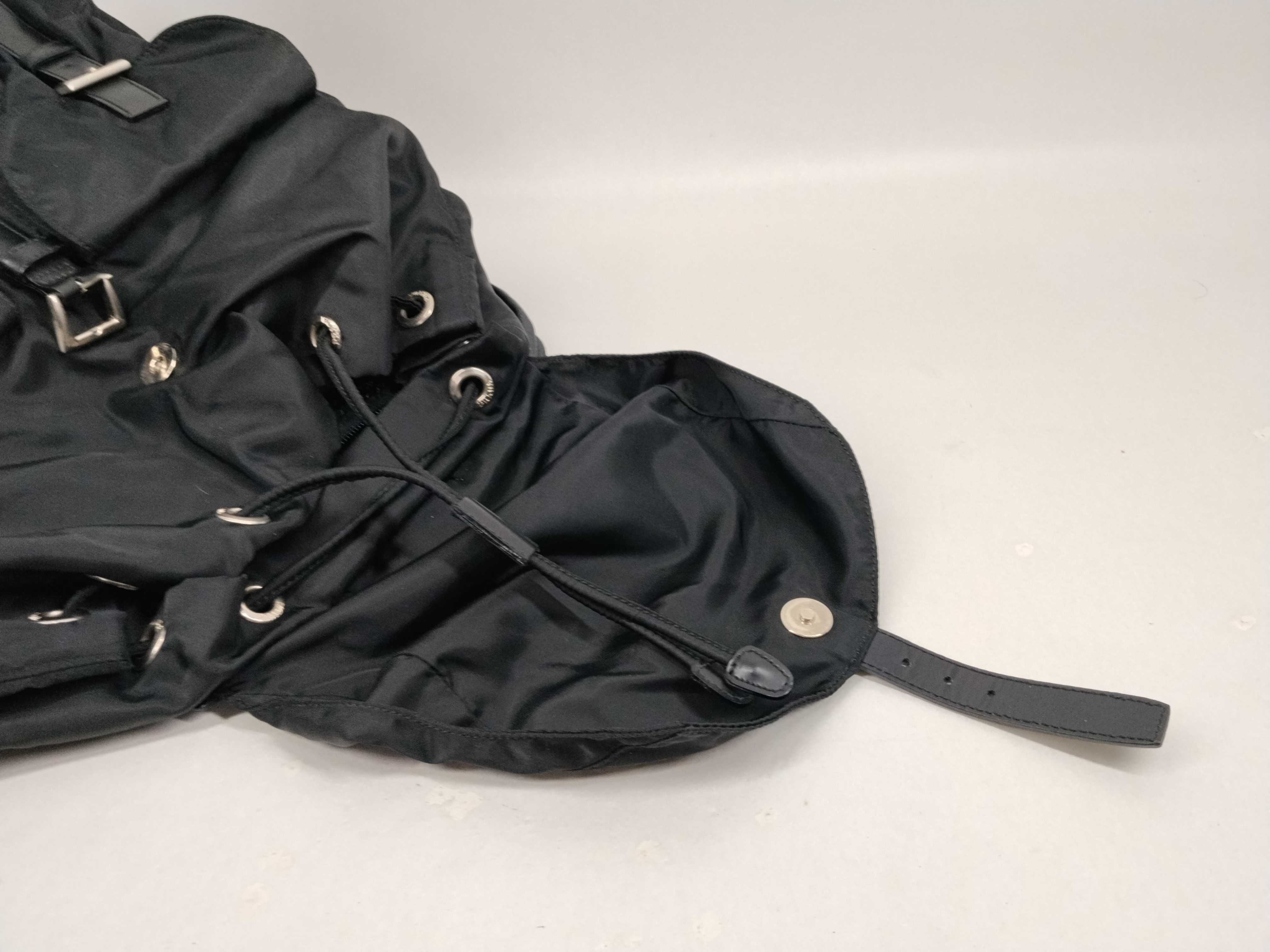 Nylon Backpack with Triangle Logo — view 10
