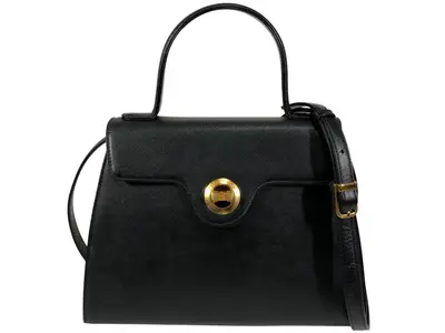 handbag, turn-lock closure, 2-way, formal.