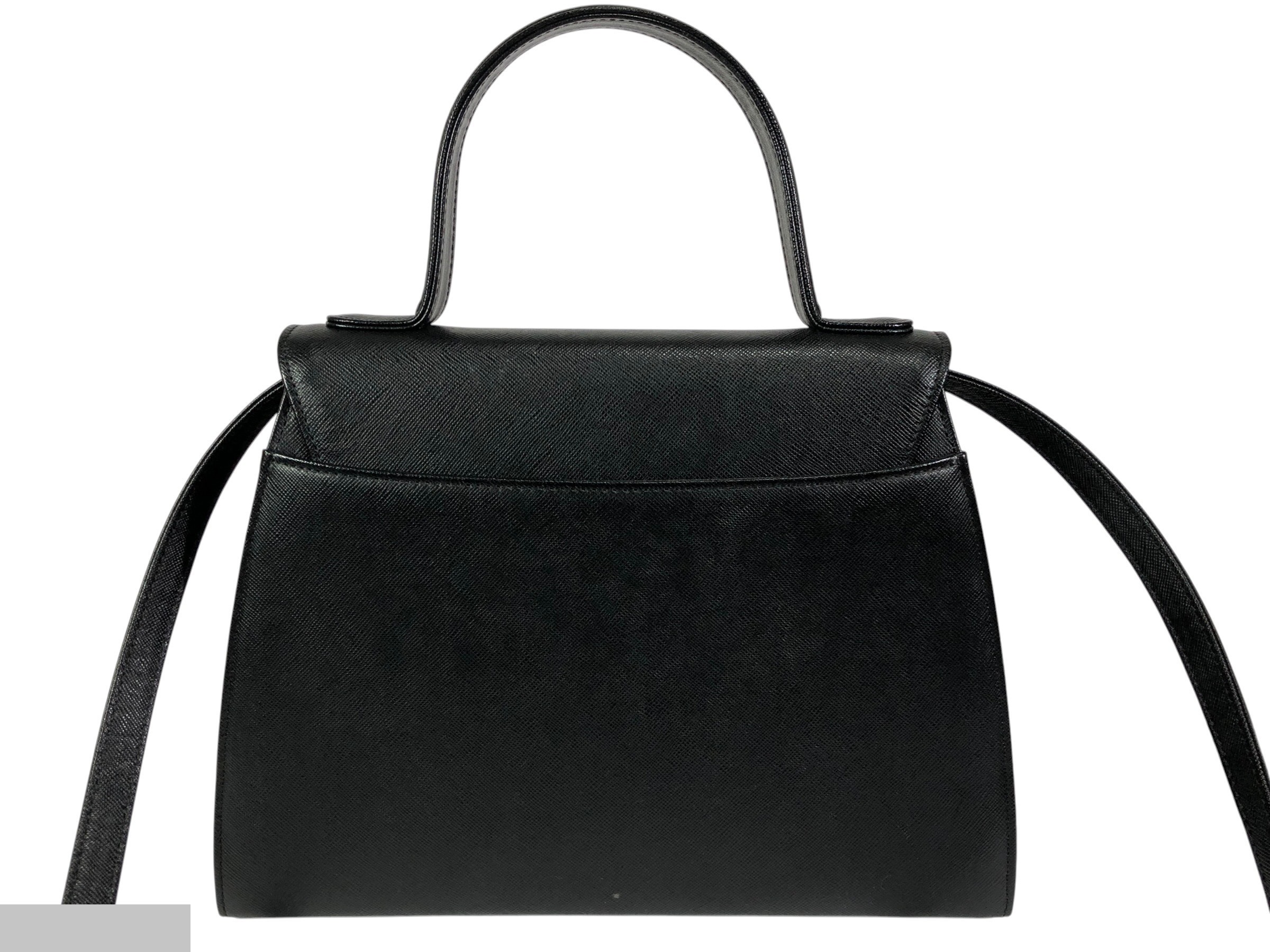 handbag, turn-lock closure, 2-way, formal. — view 3