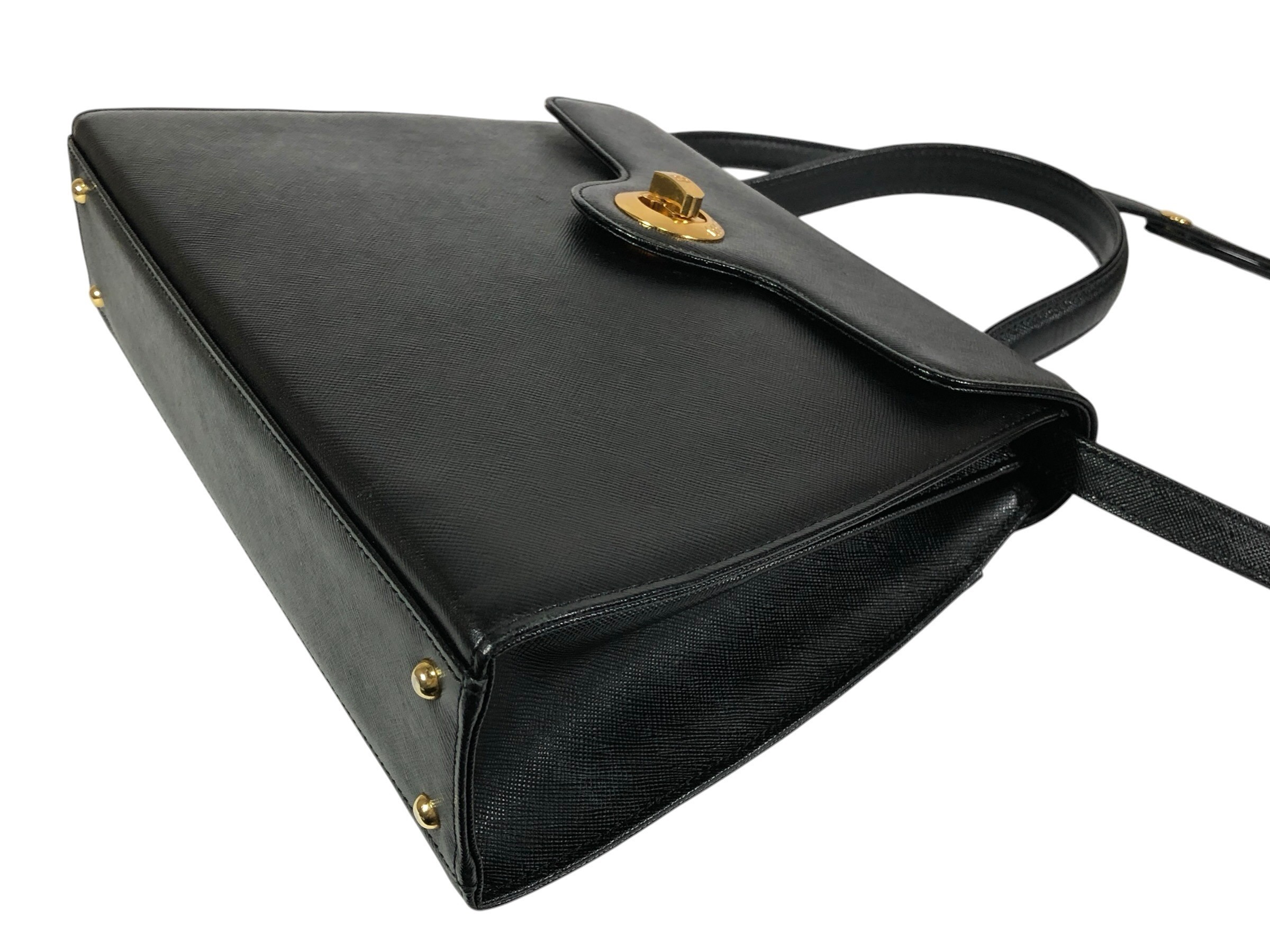 handbag, turn-lock closure, 2-way, formal. — view 5