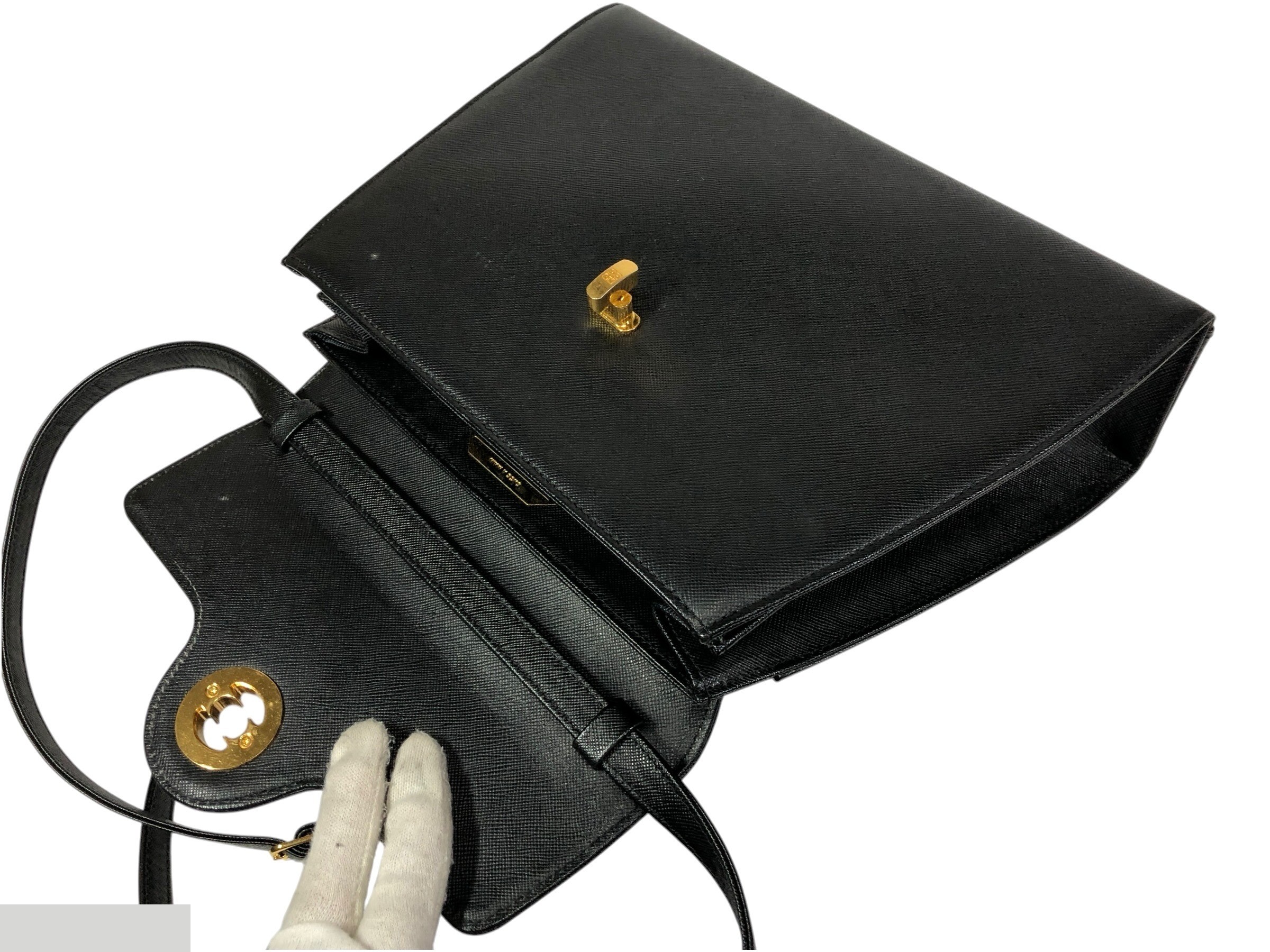 handbag, turn-lock closure, 2-way, formal. — view 8