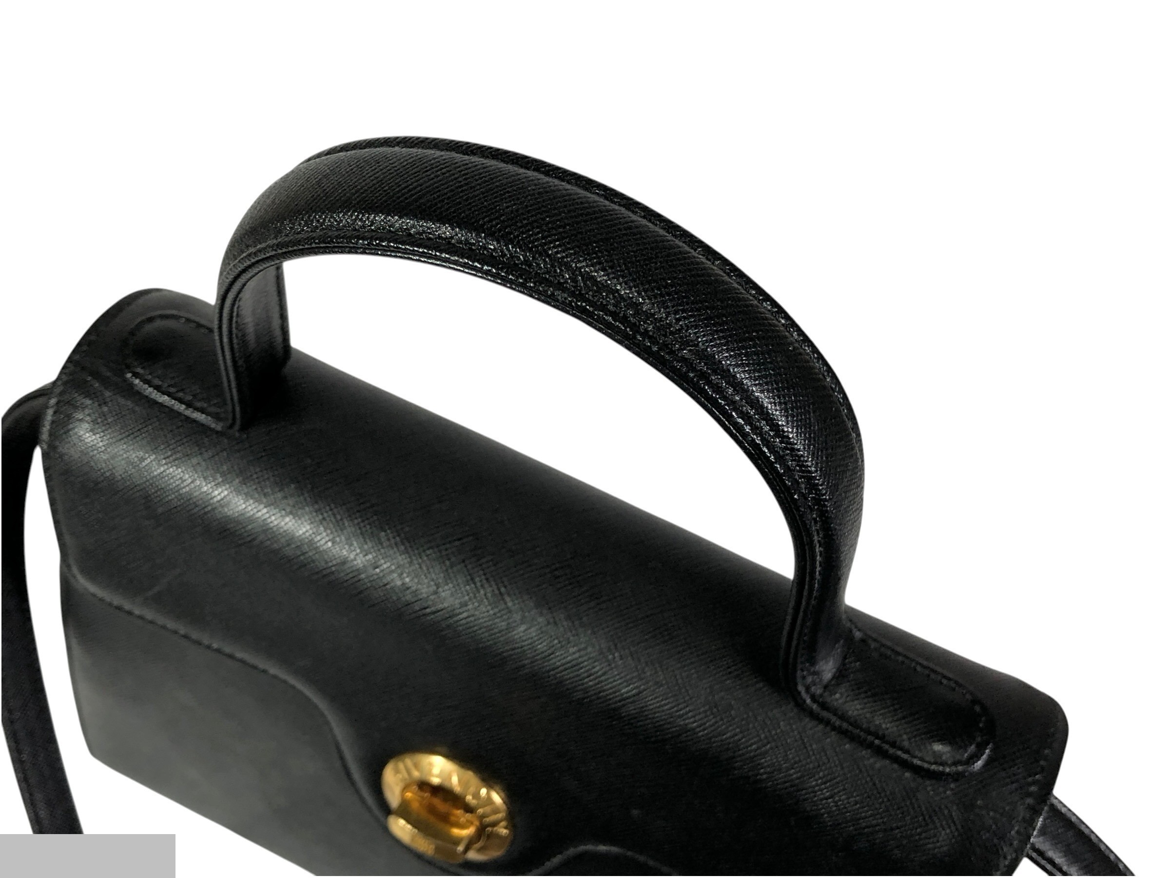 handbag, turn-lock closure, 2-way, formal. — view 9