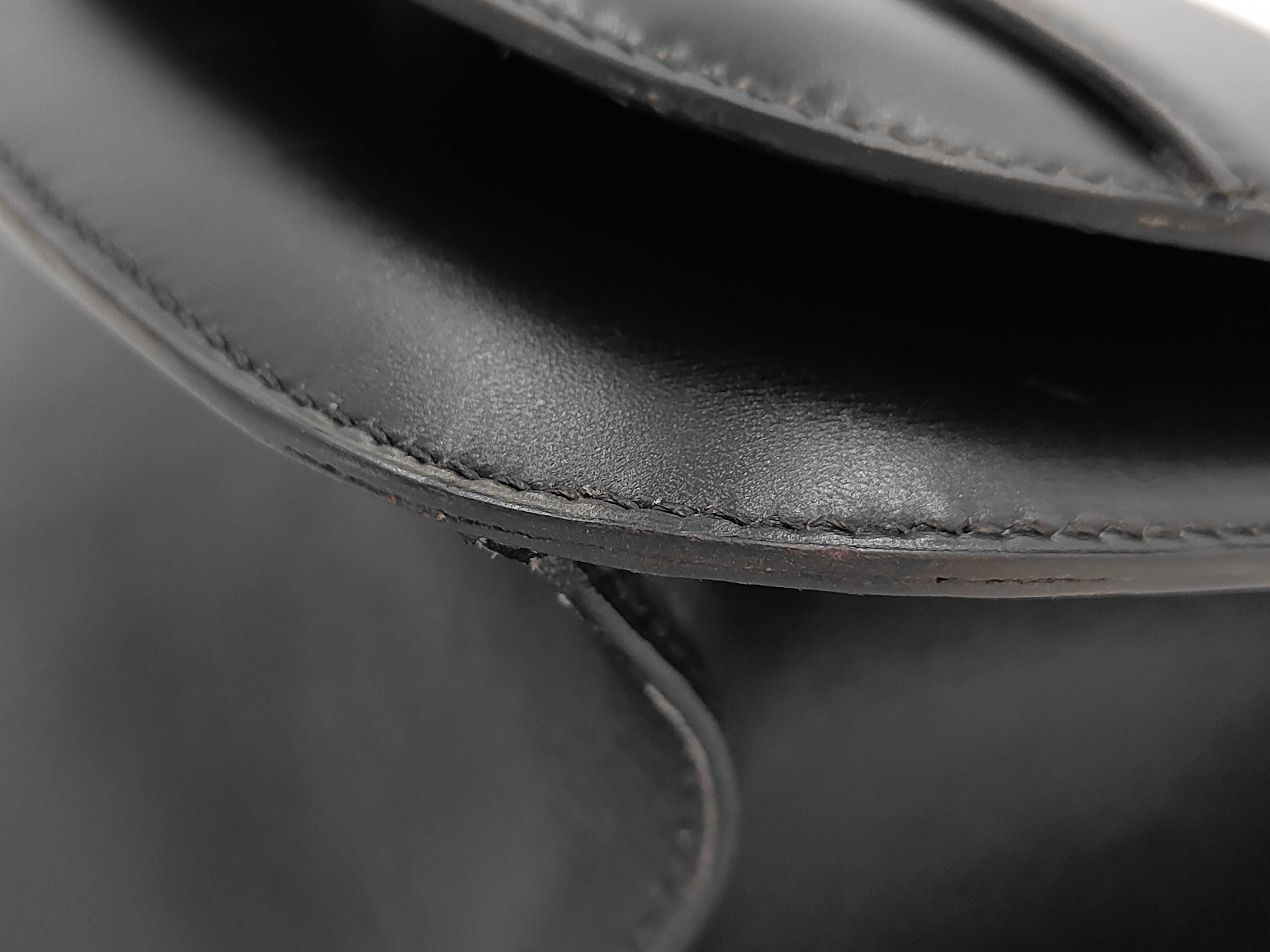Vintage Shoulder Bag, Box Calf Leather, Black Shoulder Bag — view 4