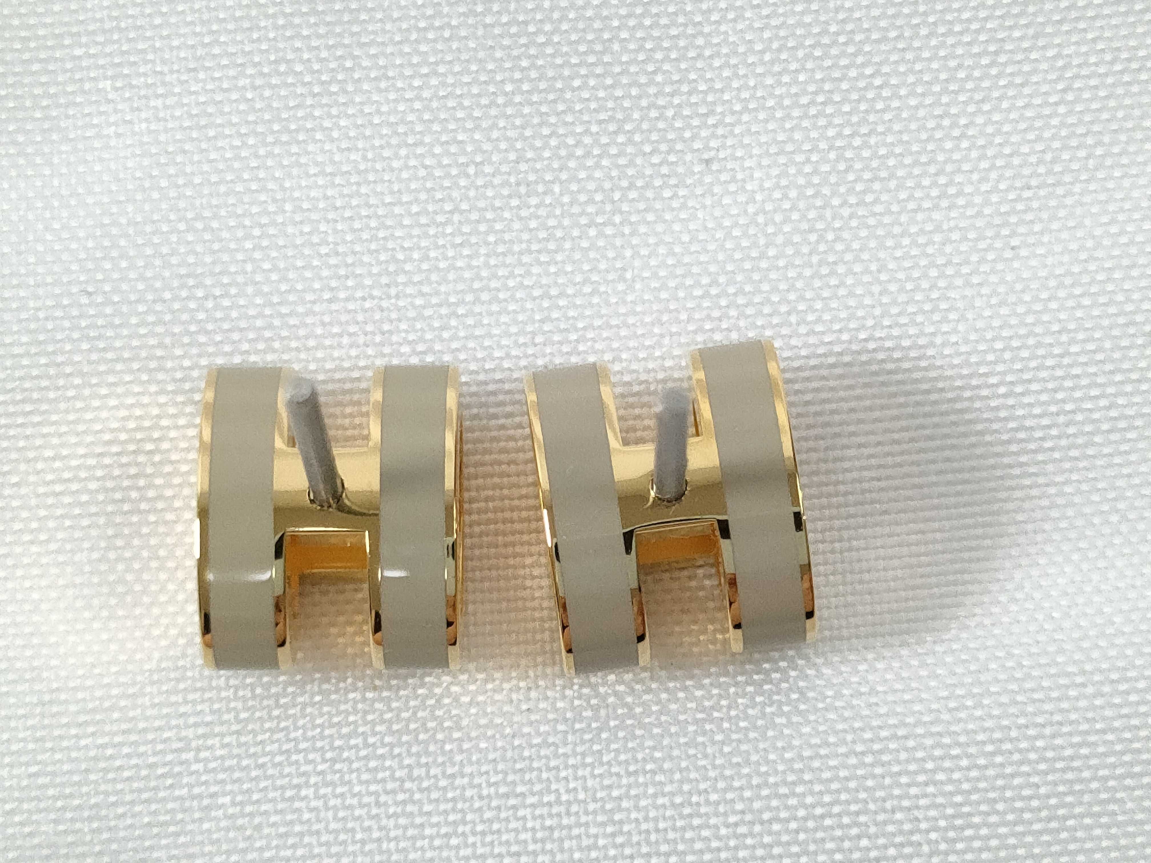AS "Mini Pop H" Gold Beige Earrings — view 4