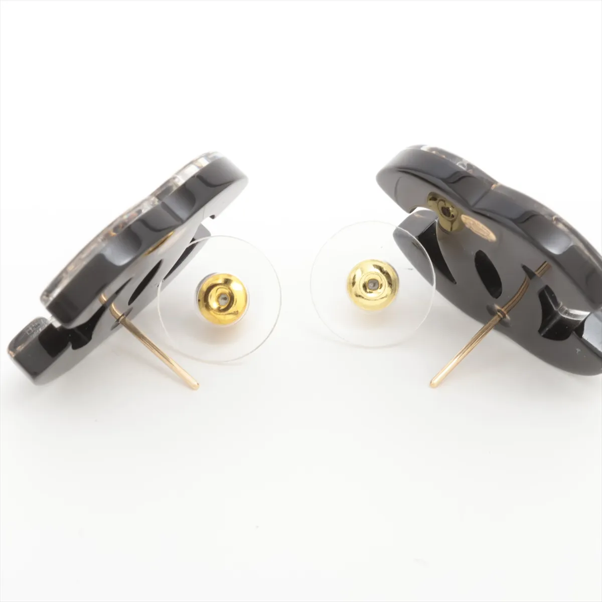 Cocomark Icon D23B Earrings (for both ears) Resin x GP Black Thread — view 4