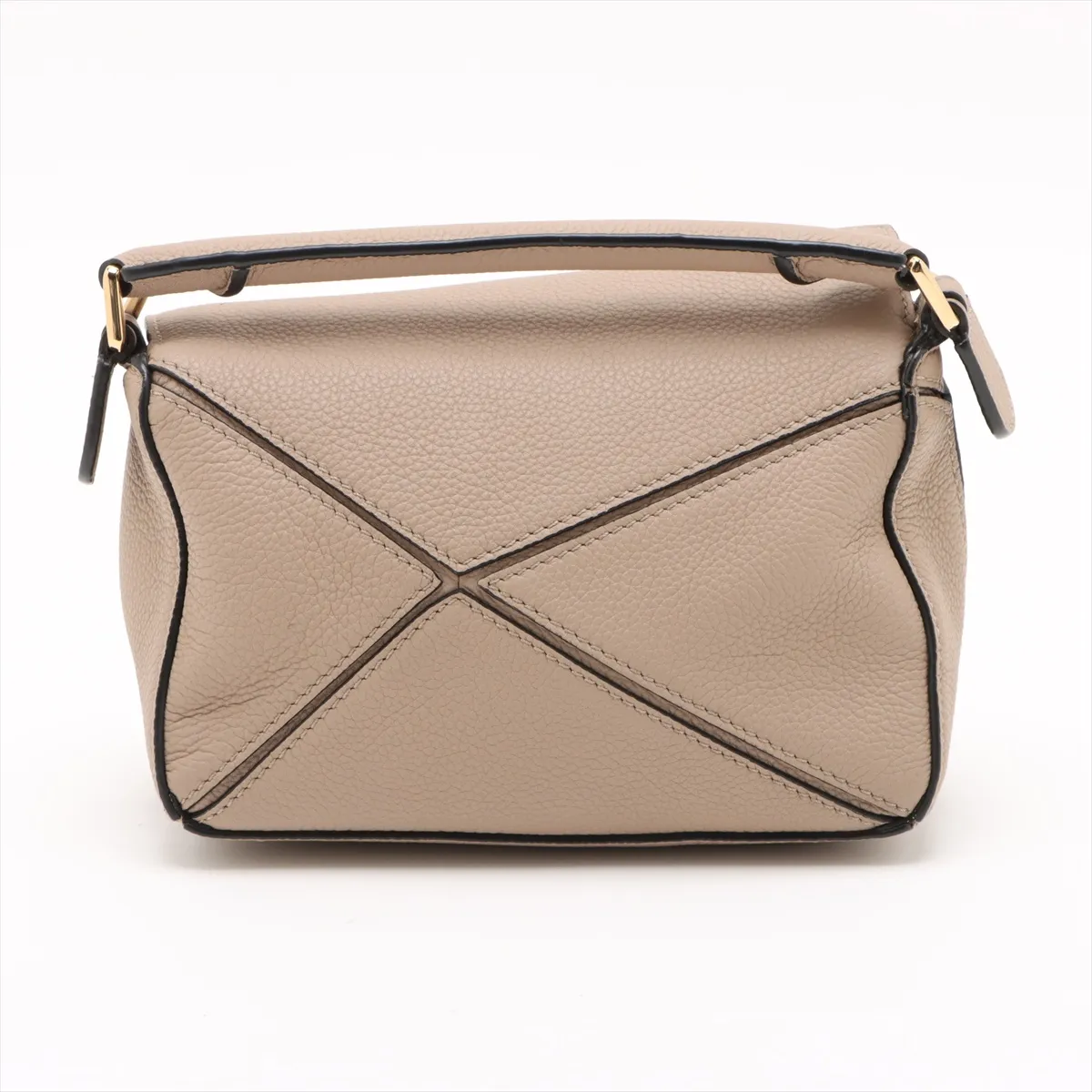 Mini Puzzle Bag Leather 2WAY Handbag Beige — view 2