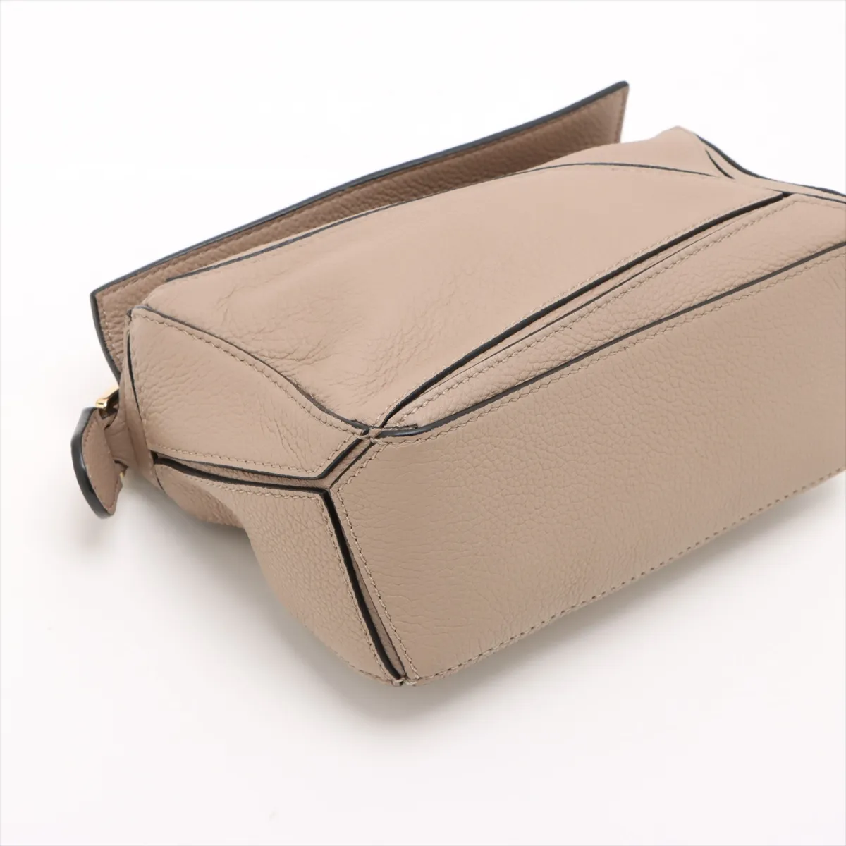 Mini Puzzle Bag Leather 2WAY Handbag Beige — view 4