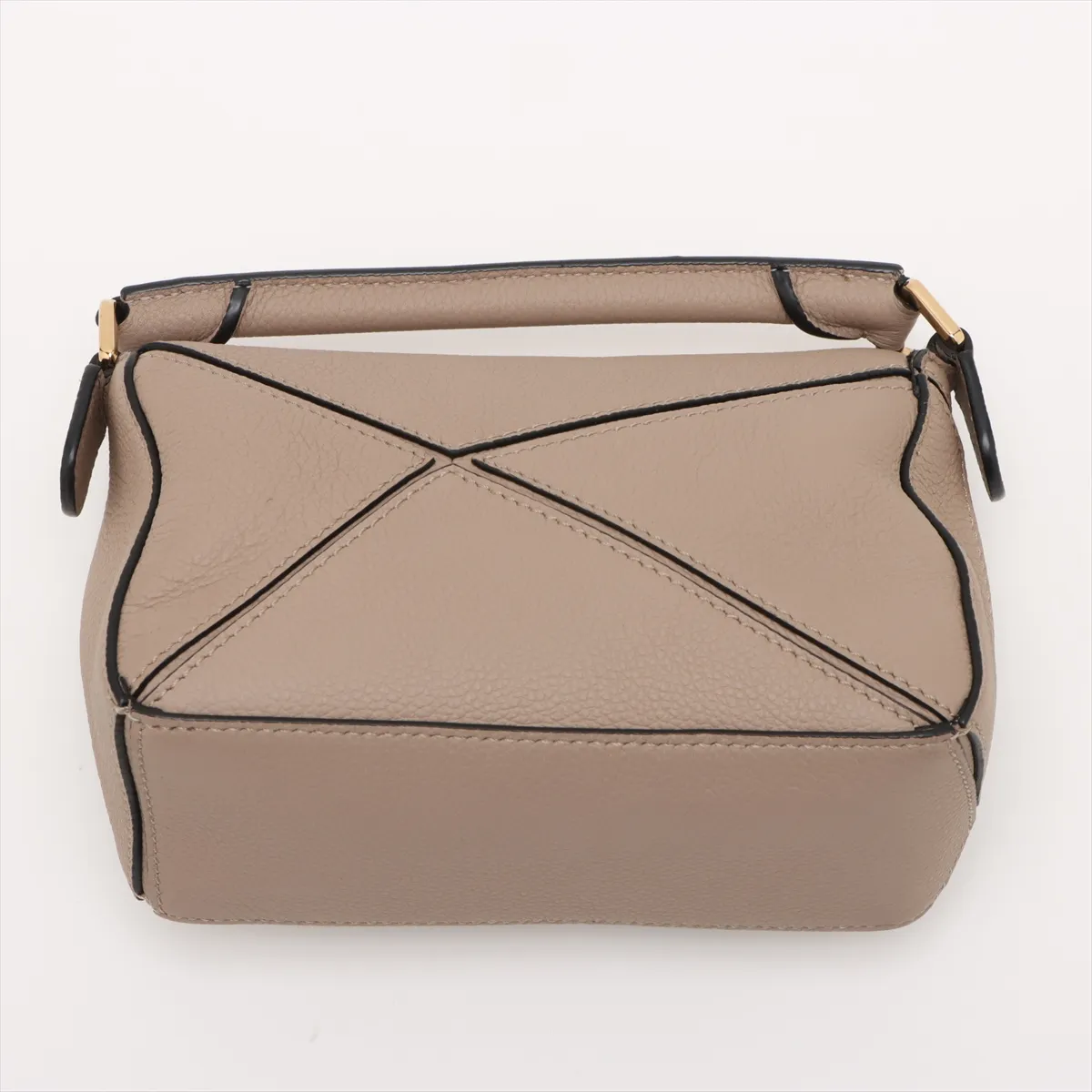 Mini Puzzle Bag Leather 2WAY Handbag Beige — view 6