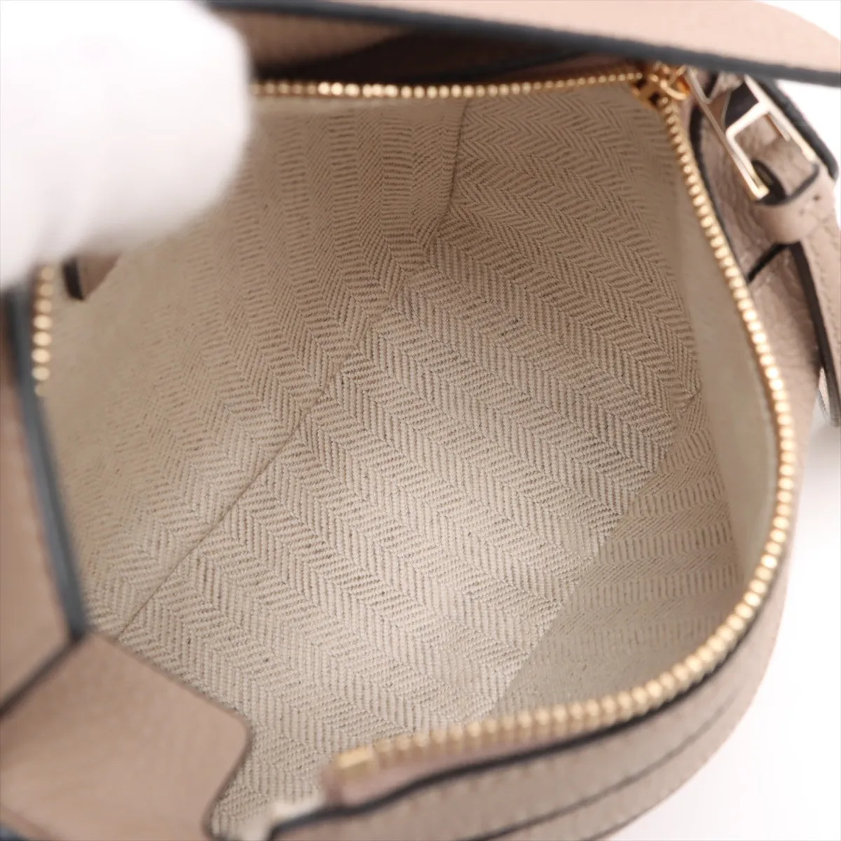 Mini Puzzle Bag Leather 2WAY Handbag Beige — view 8