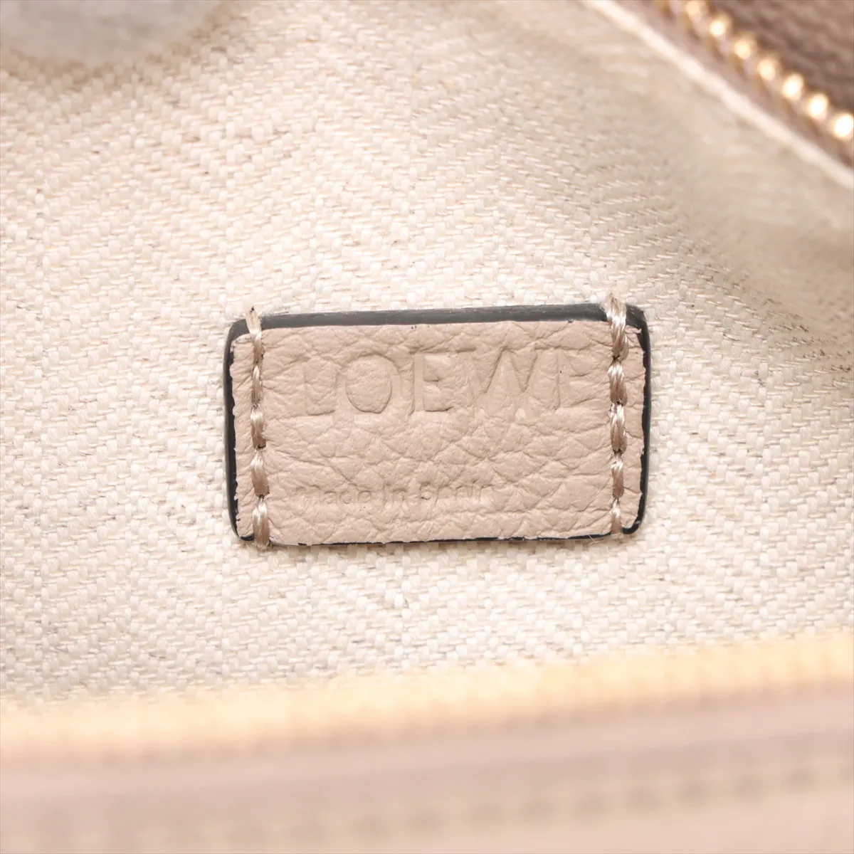 Mini Puzzle Bag Leather 2WAY Handbag Beige — view 9