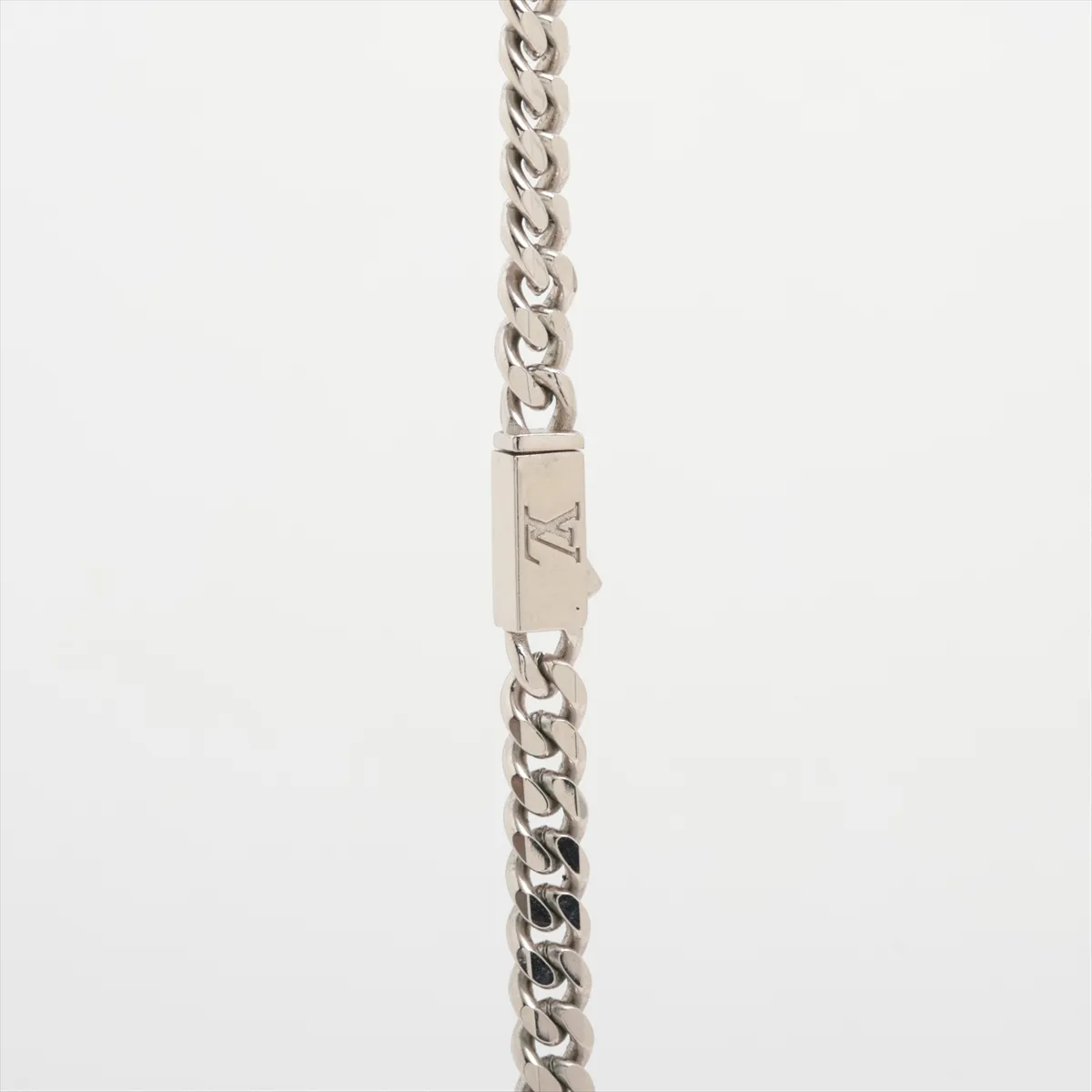 M01490 Monogram Raw RM5203 Necklace, Metal, Silver. Shows signs of wear including — view 4