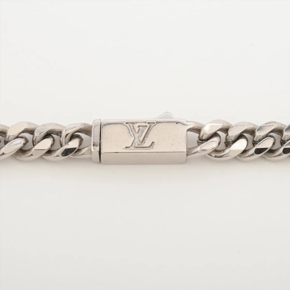 M01490 Monogram Raw RM5203 Necklace, Metal, Silver. Shows signs of wear including — view 5