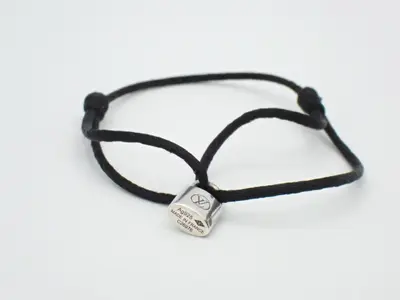 Lockit Bracelet, SV925/2.6g, Black Cord